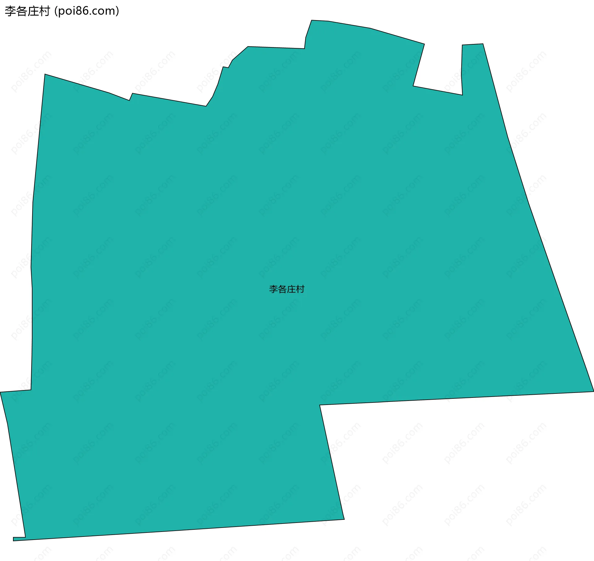 李各庄村边界地图