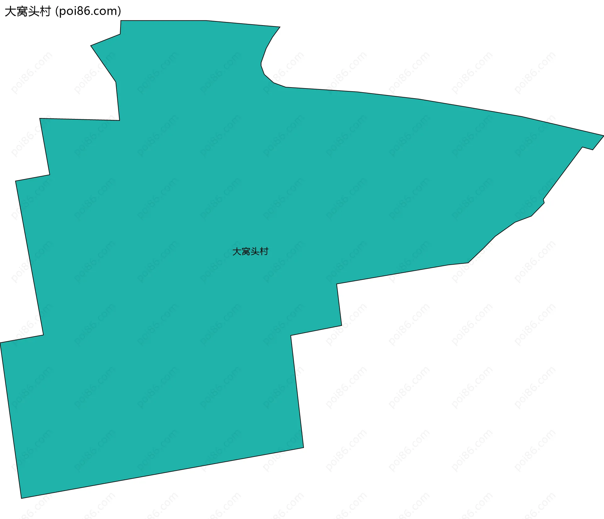 大窝头村边界地图