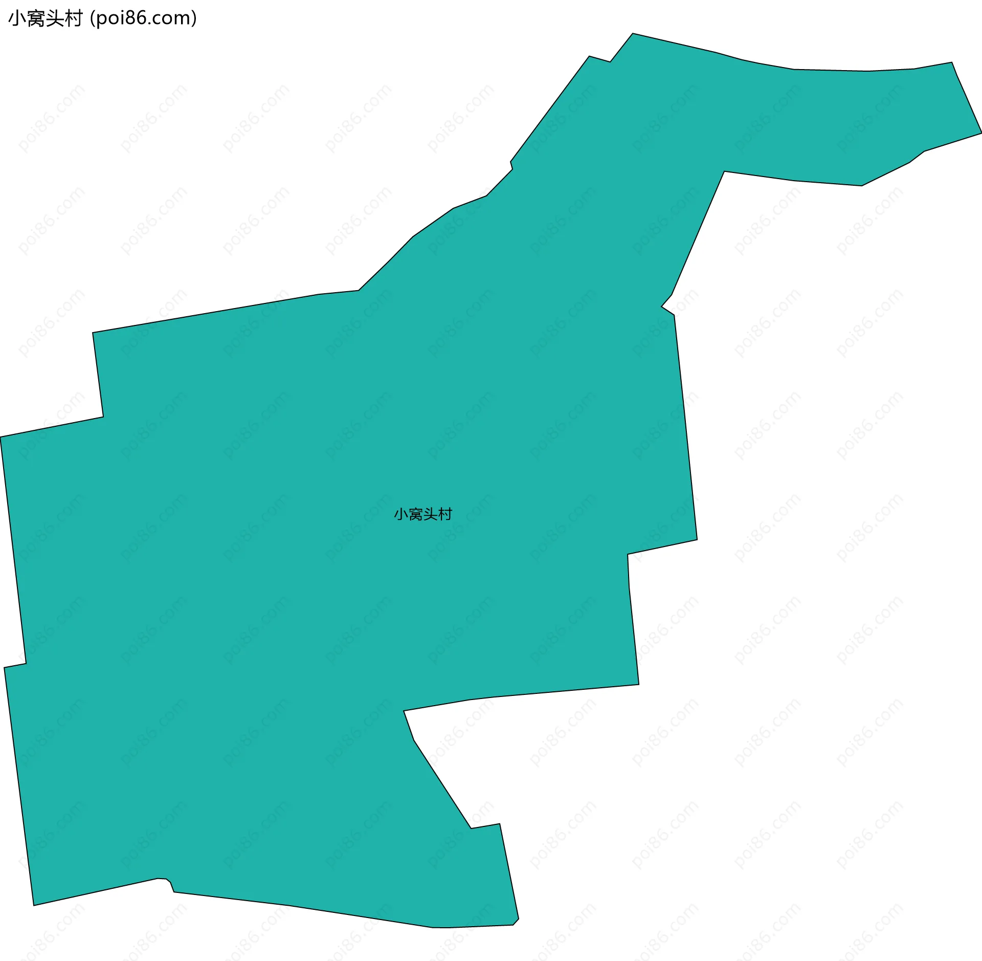 小窝头村边界地图
