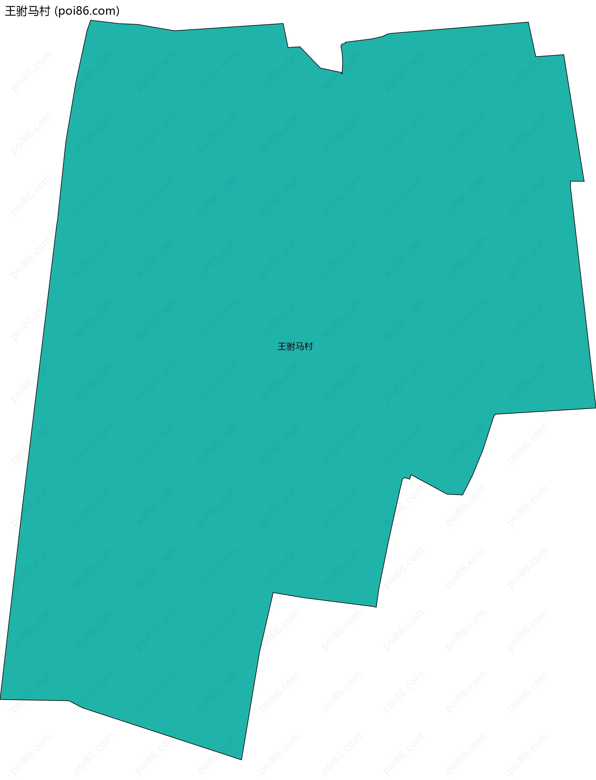 王驸马村边界地图