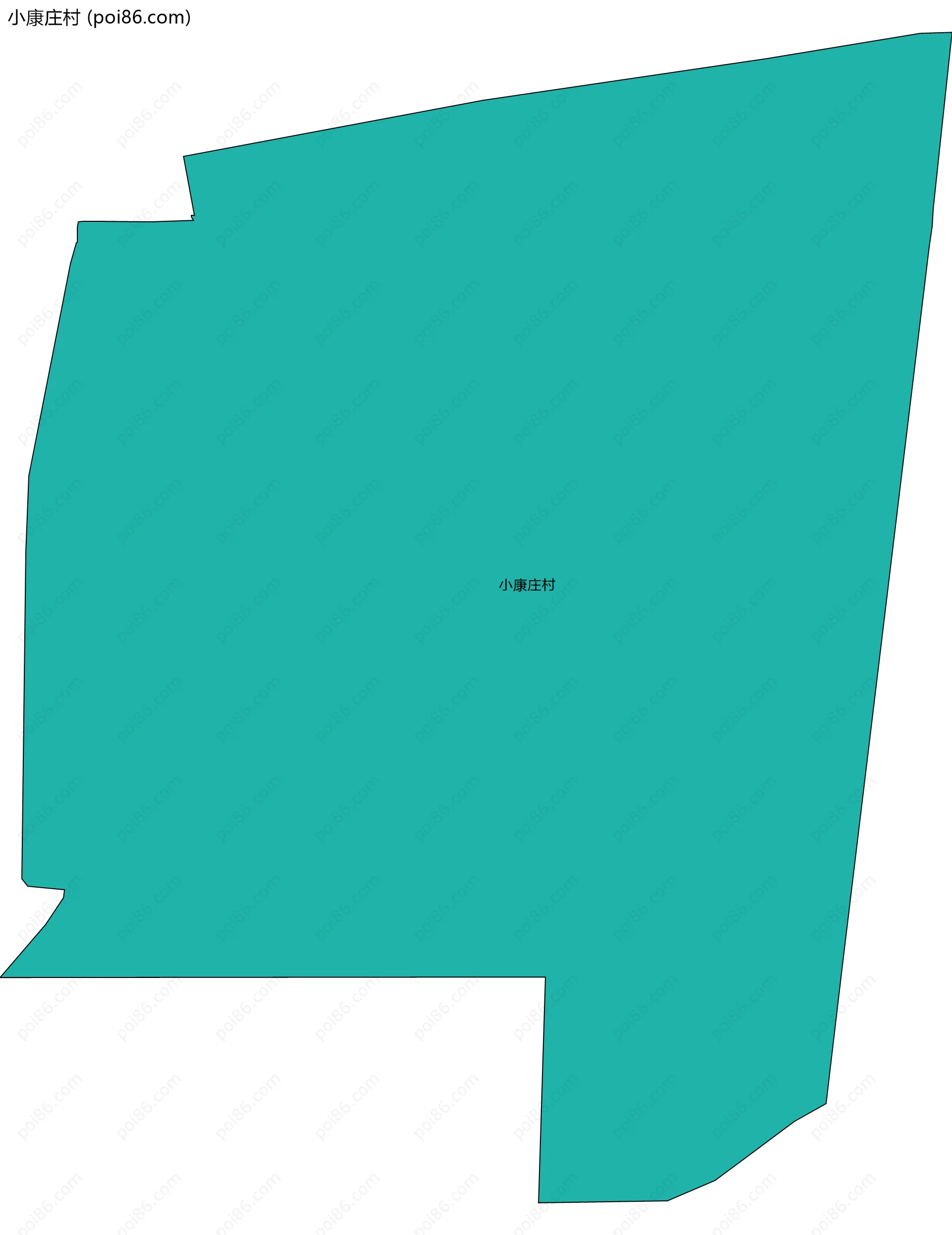 小康庄村边界地图