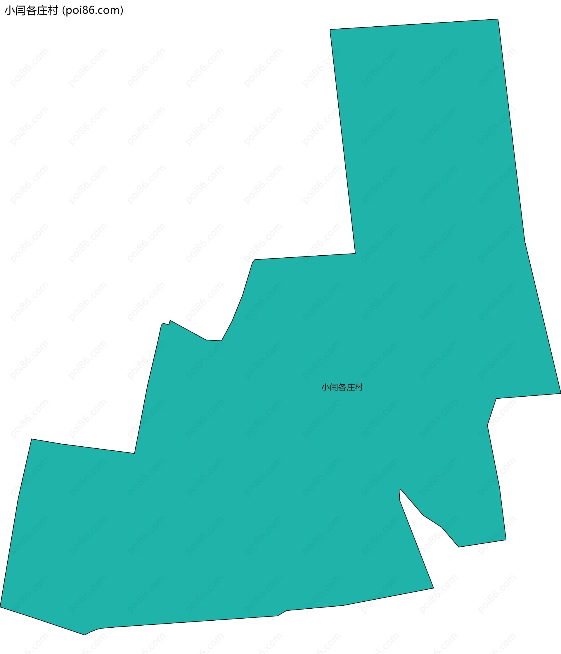 小闫各庄村边界地图