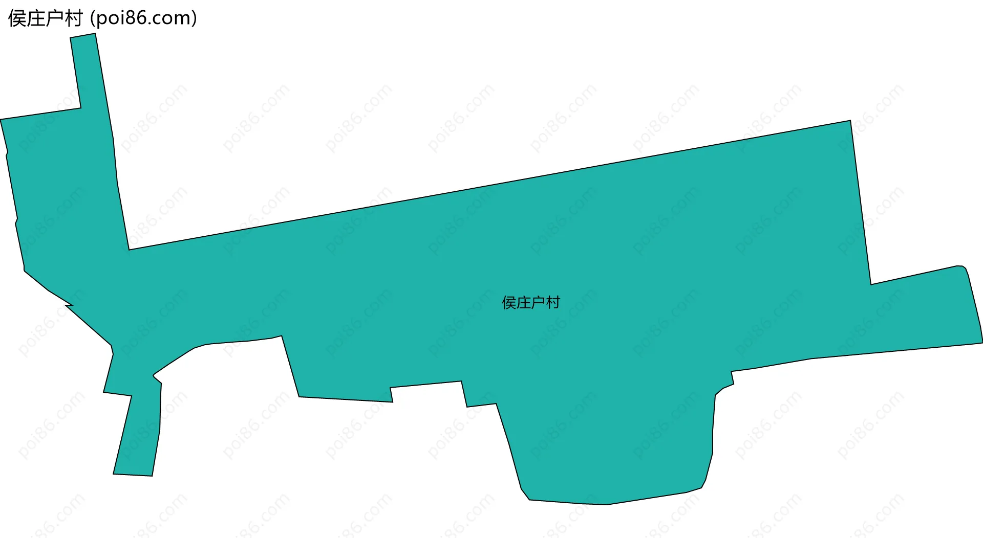 侯庄户村边界地图