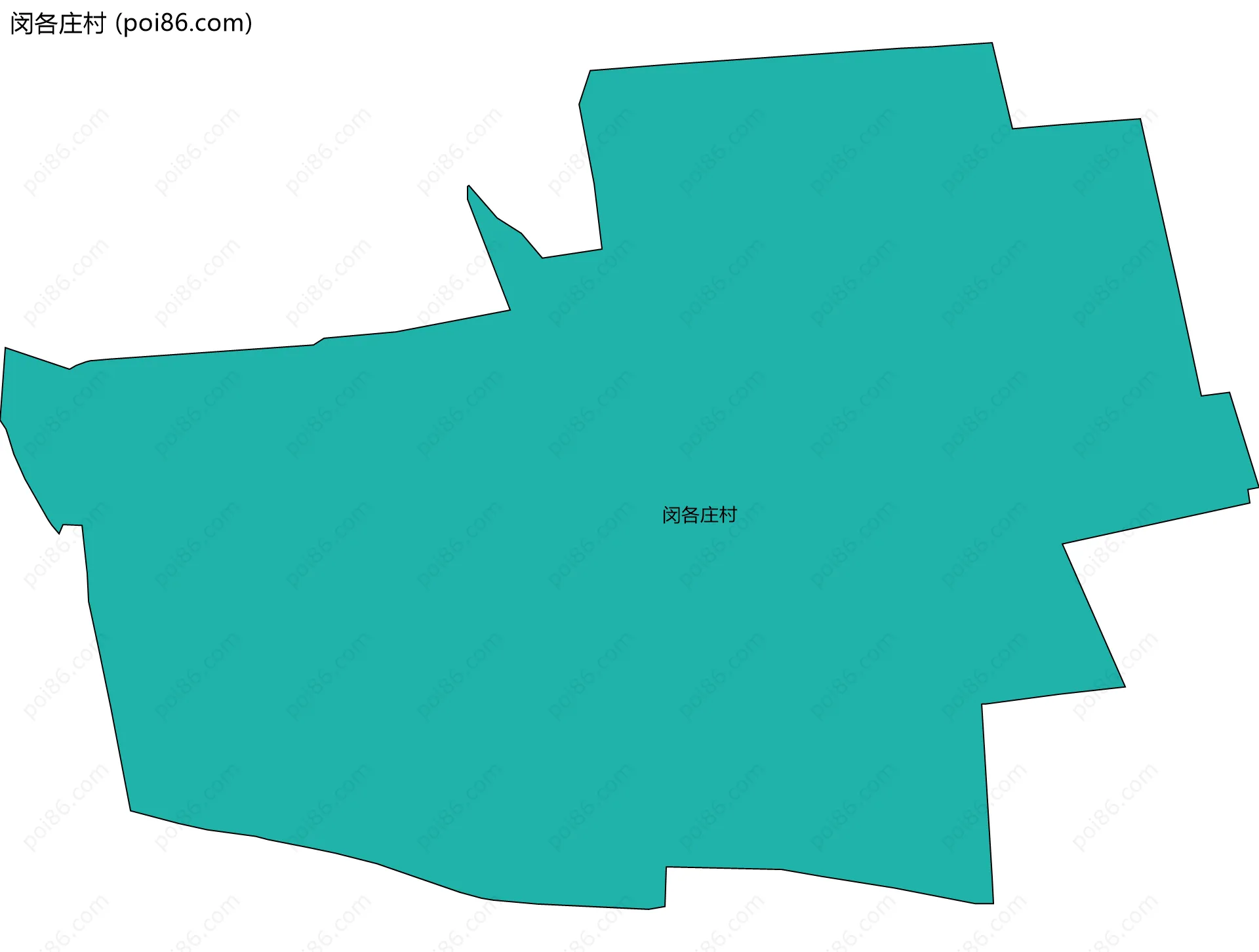 闵各庄村边界地图