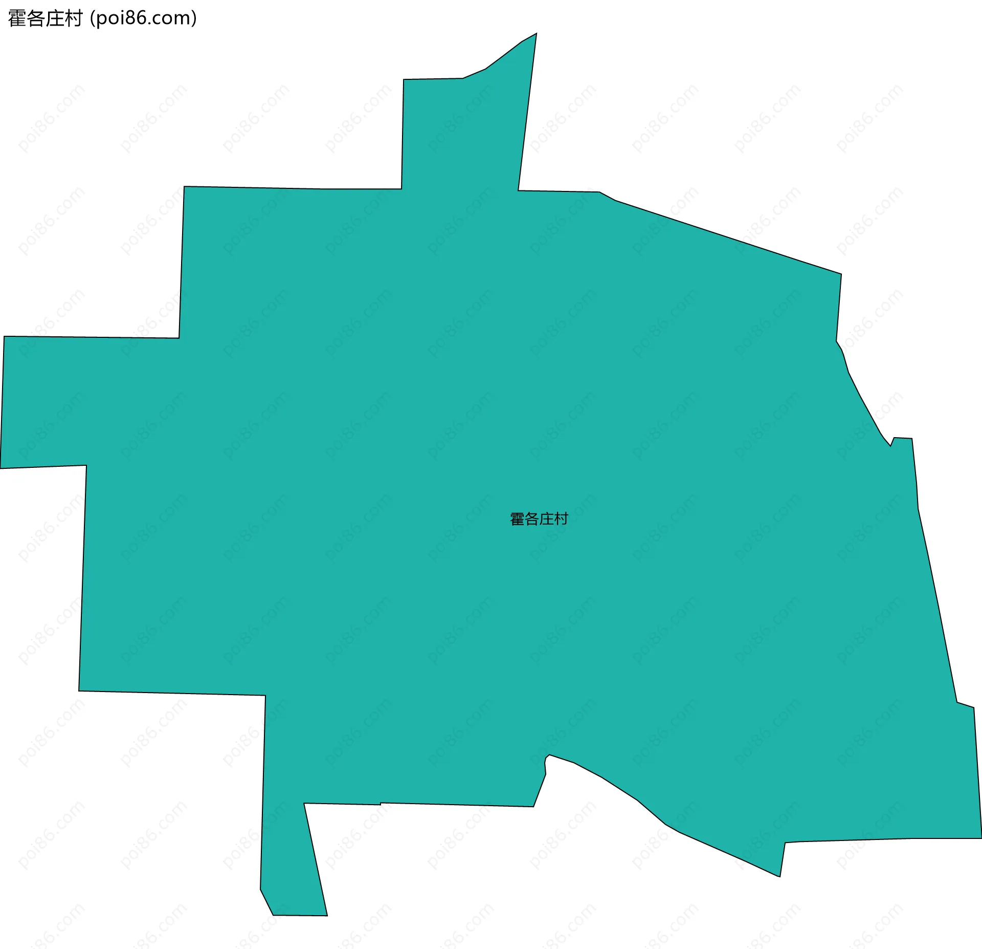 霍各庄村边界地图