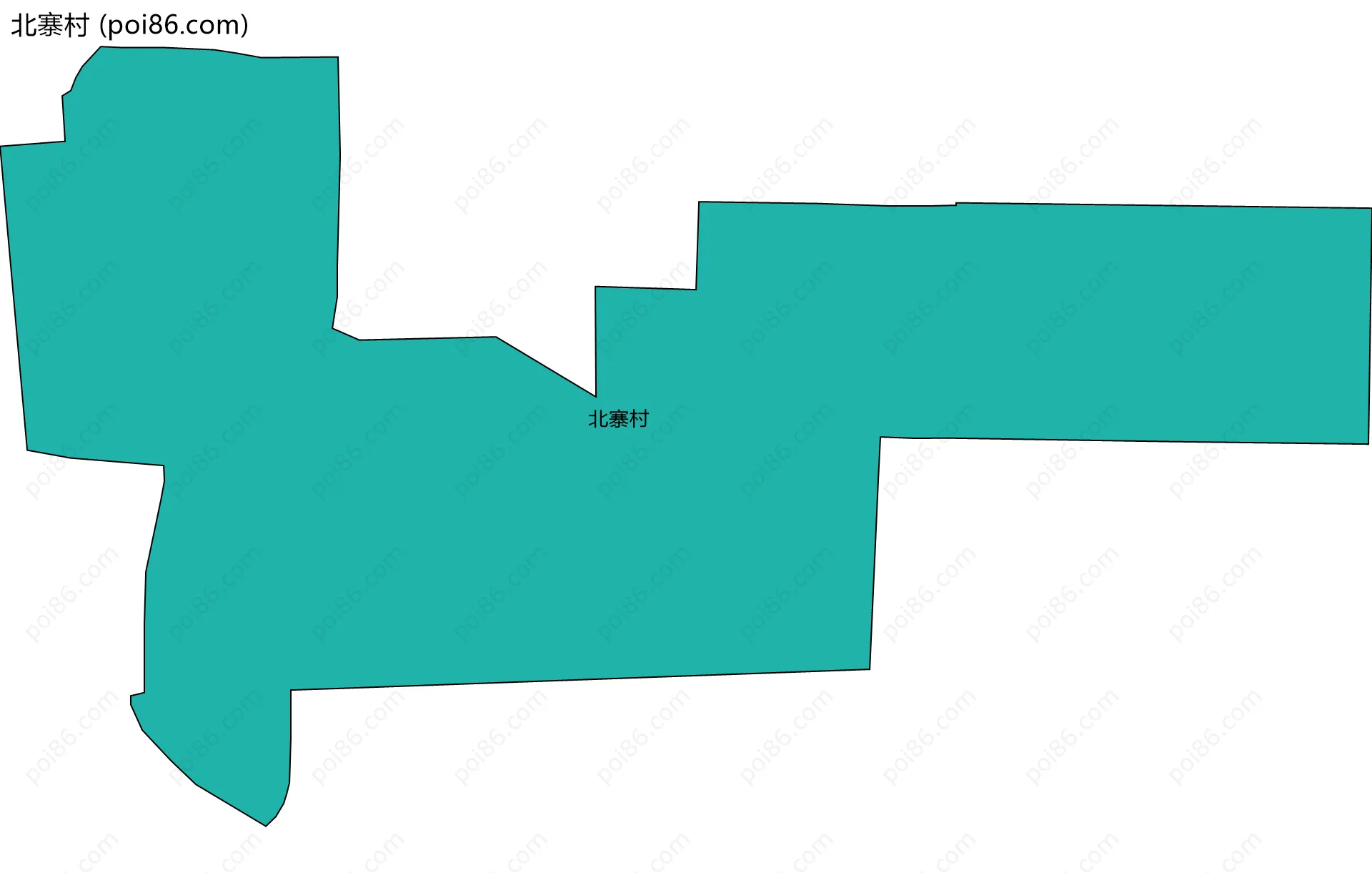 北寨村边界地图