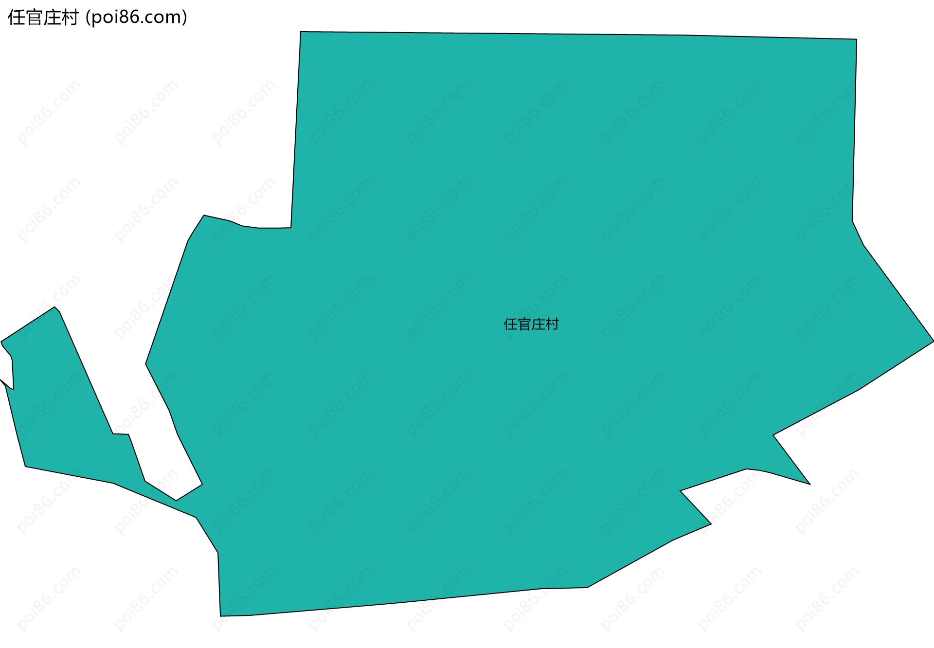 任官庄村边界地图