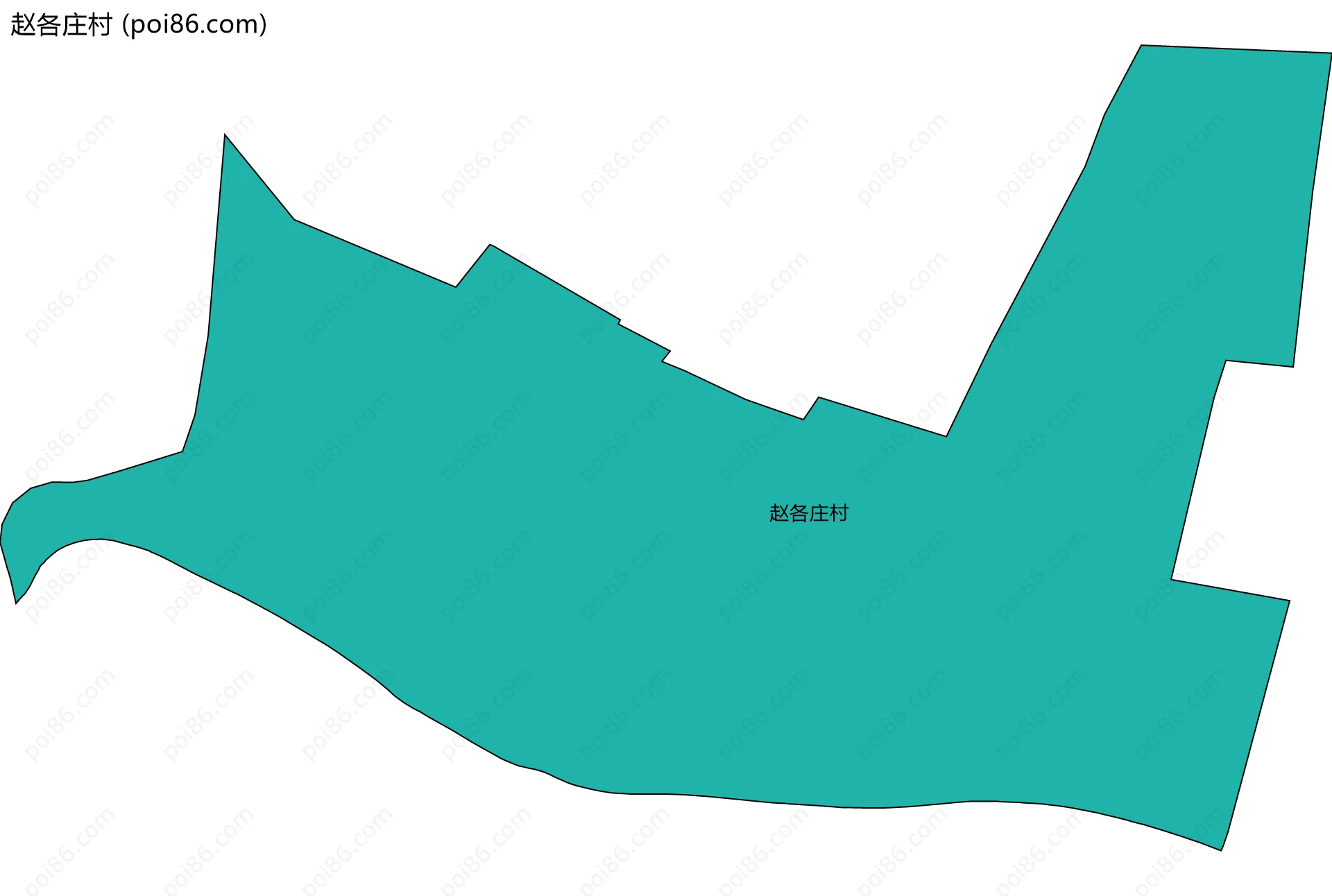 赵各庄村边界地图
