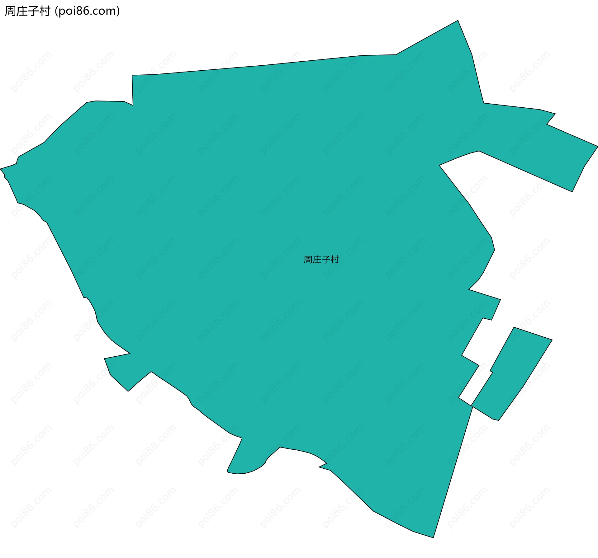周庄子村边界地图