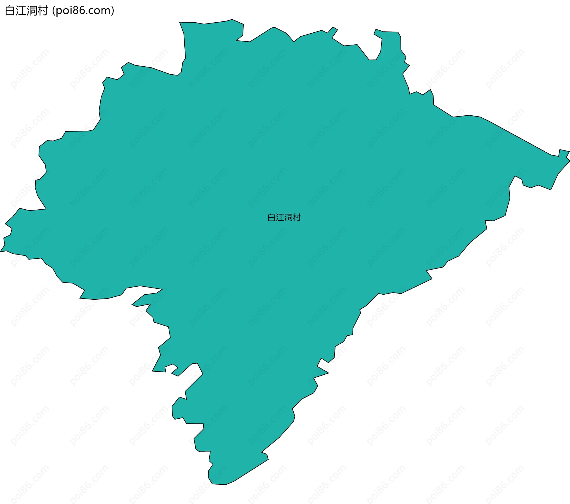 白江洞村边界地图