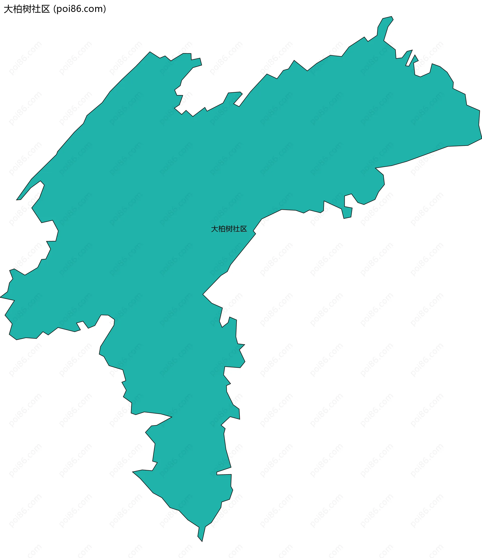 大柏树社区边界地图