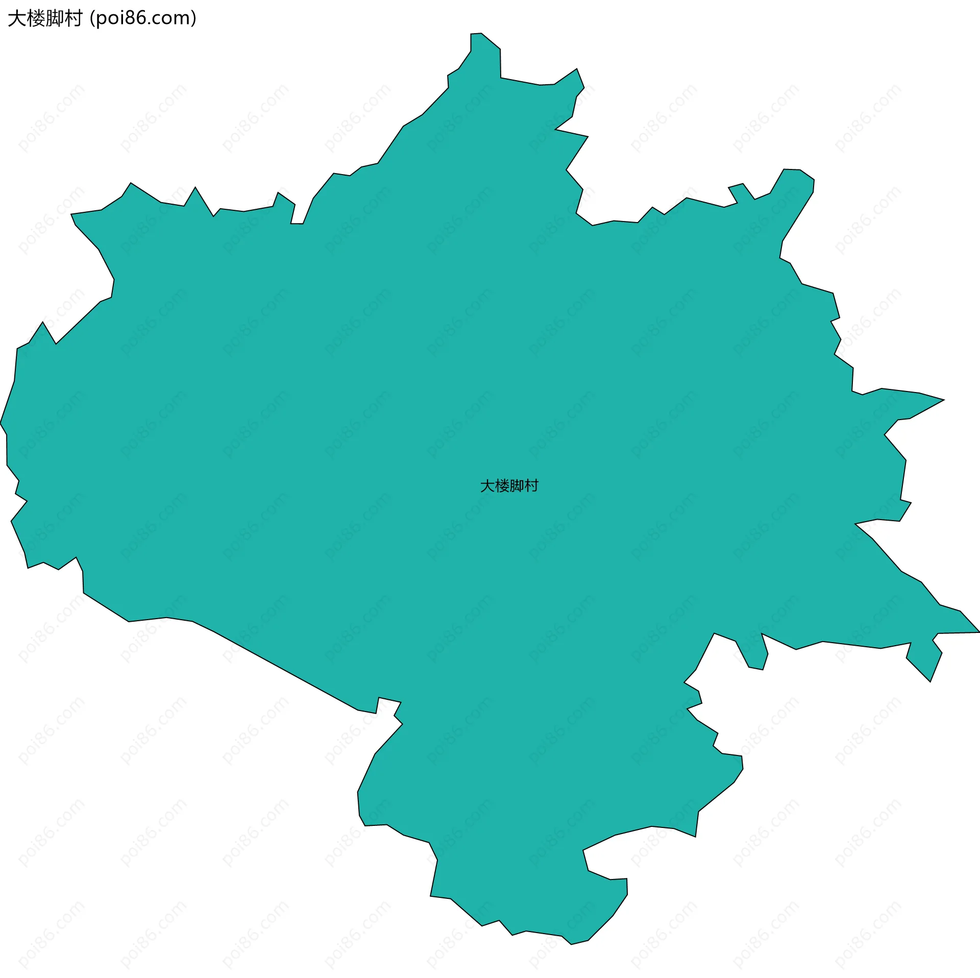 大楼脚村边界地图