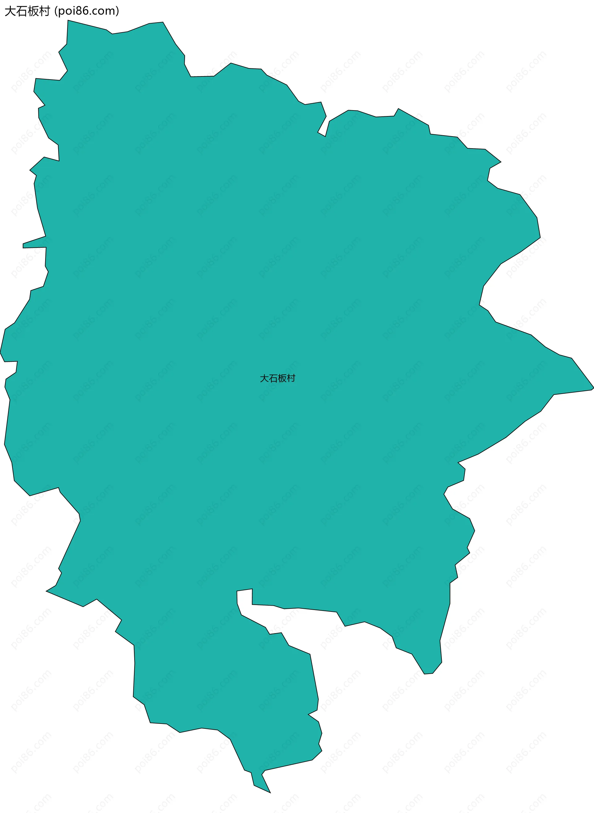 大石板村边界地图