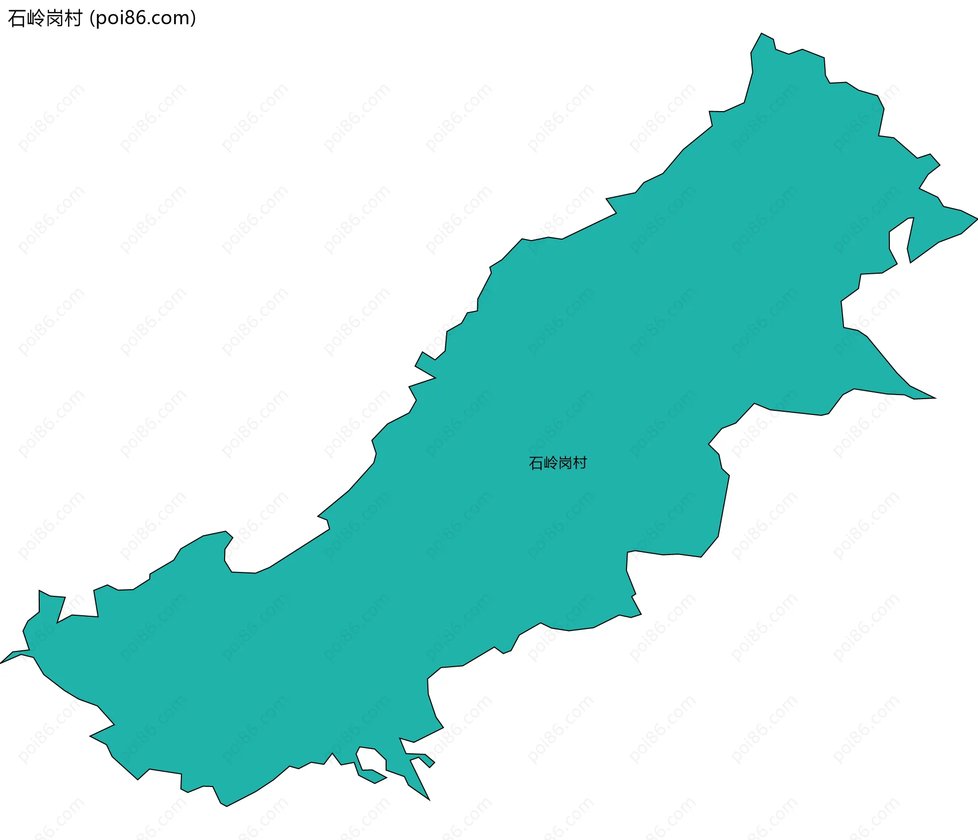 石岭岗村边界地图