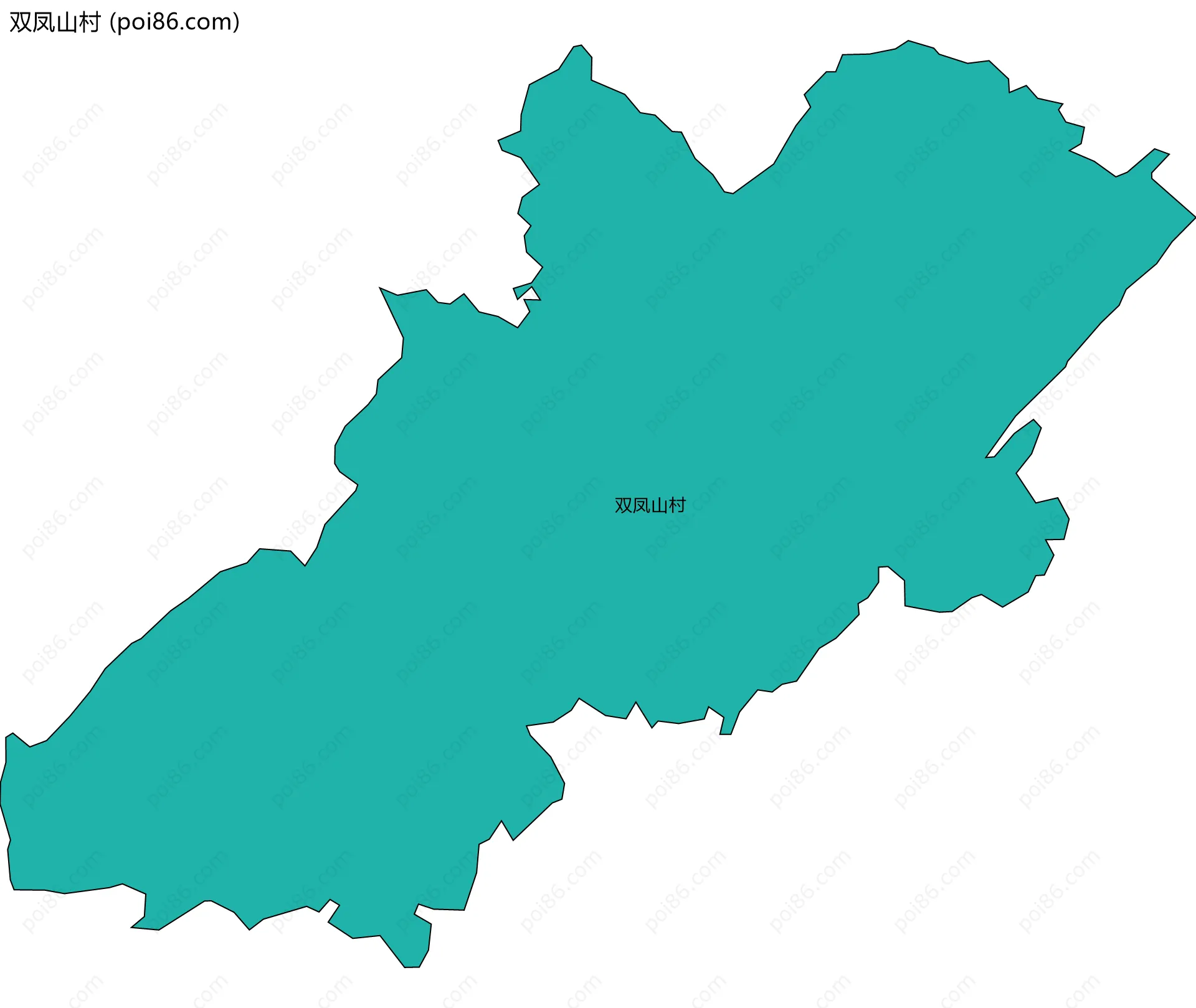 双凤山村边界地图
