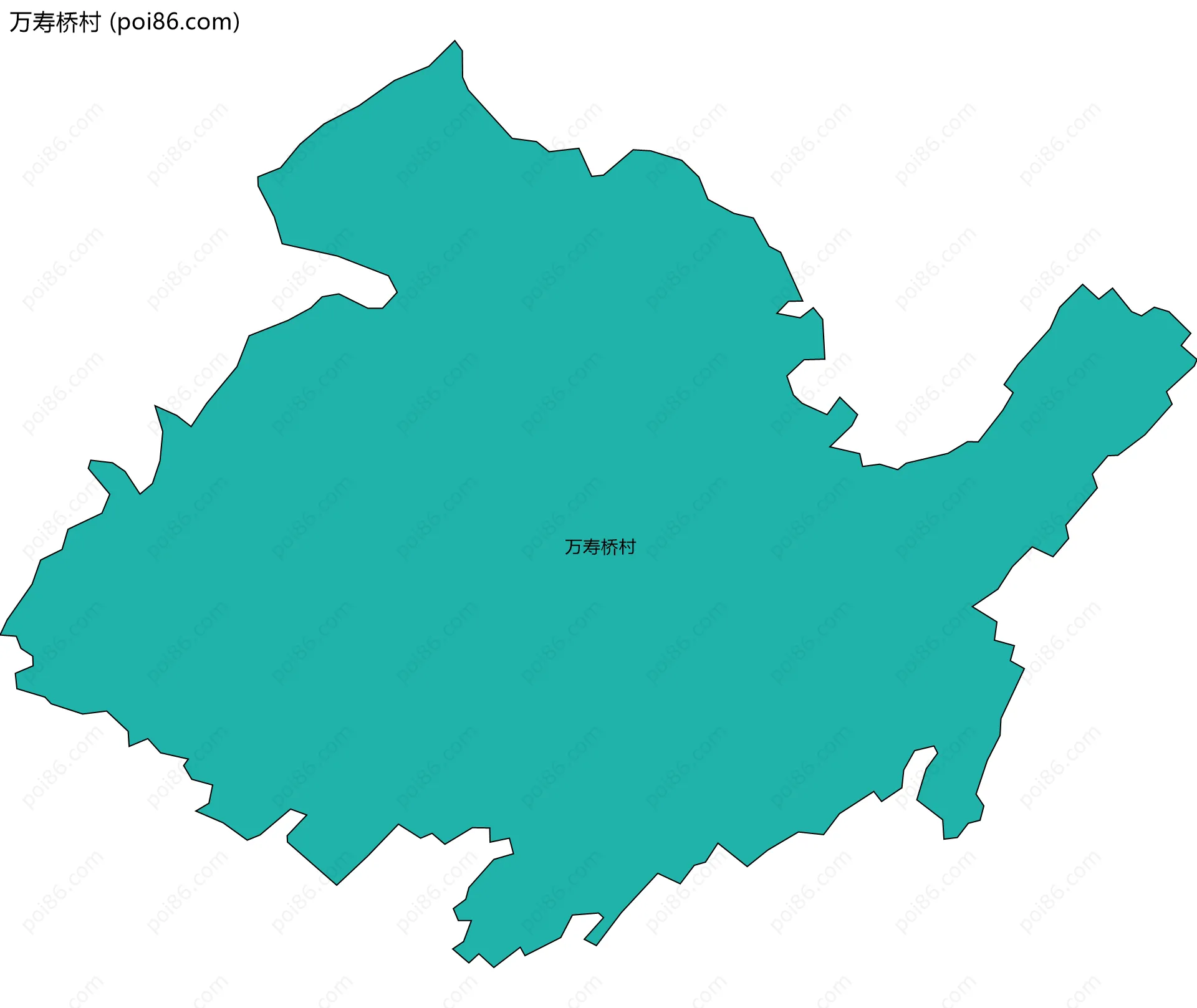 万寿桥村边界地图