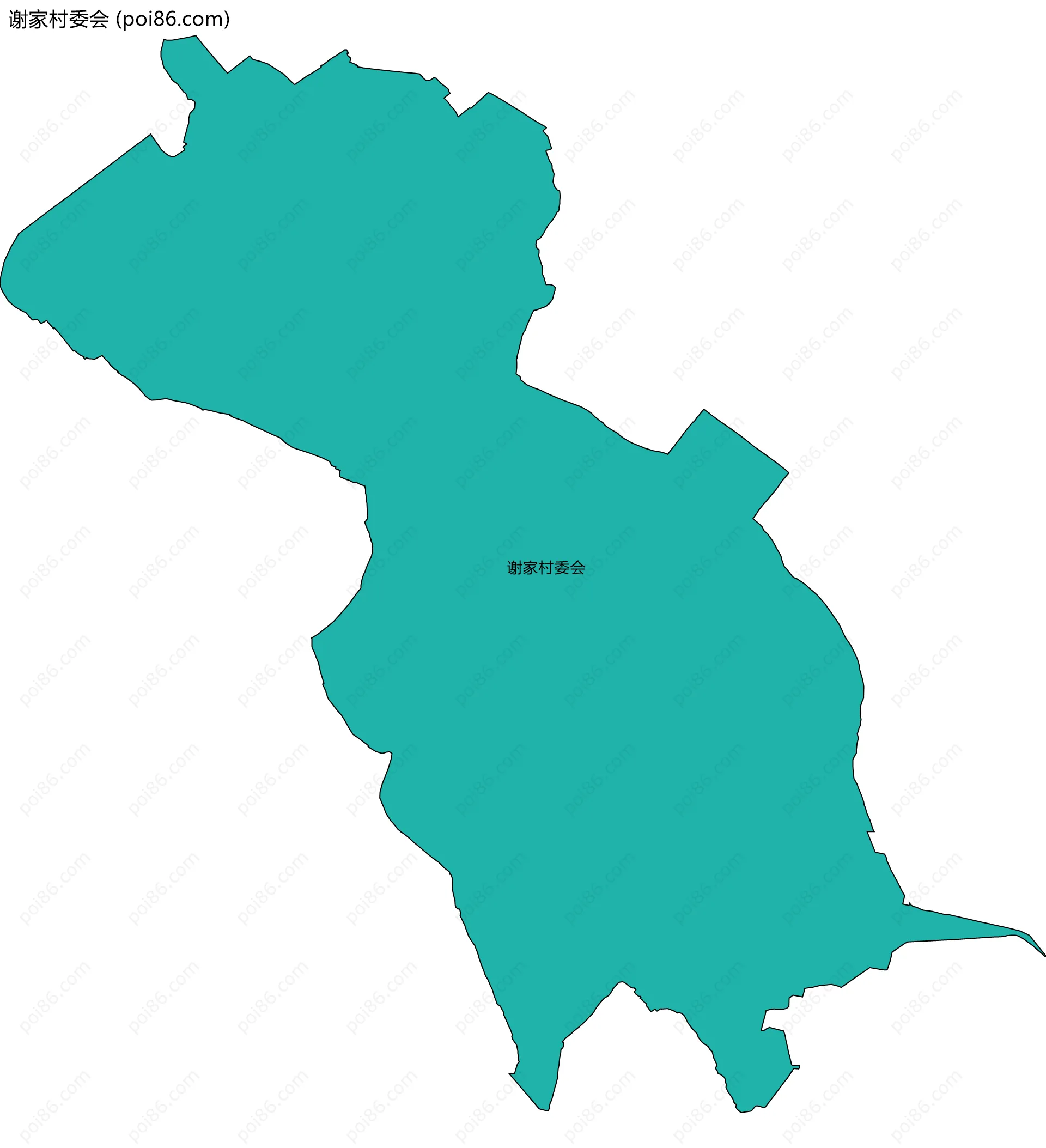 谢家村委会边界地图