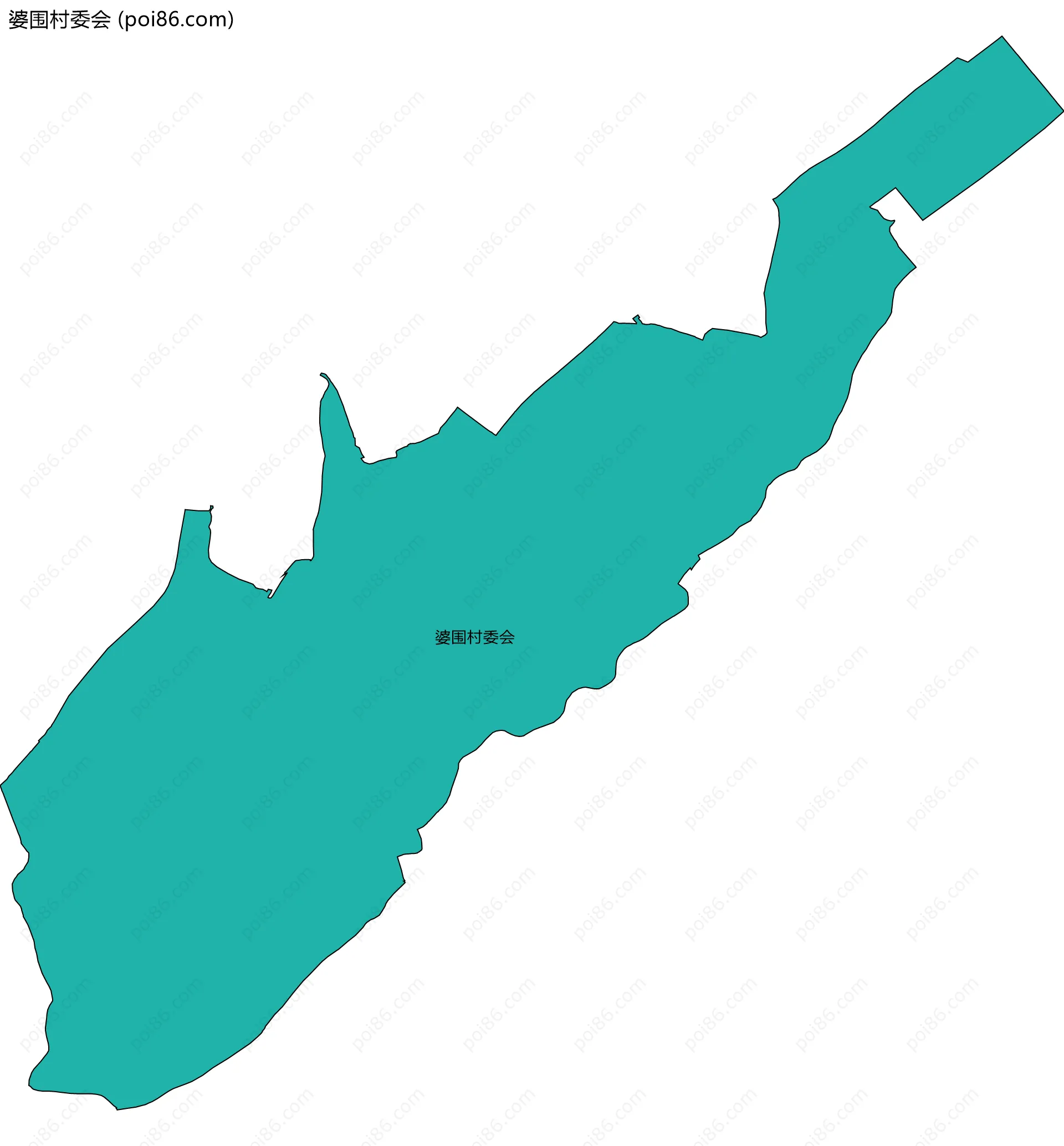 婆围村委会边界地图