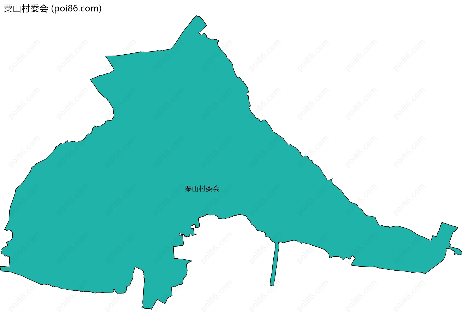 粟山村委会边界地图