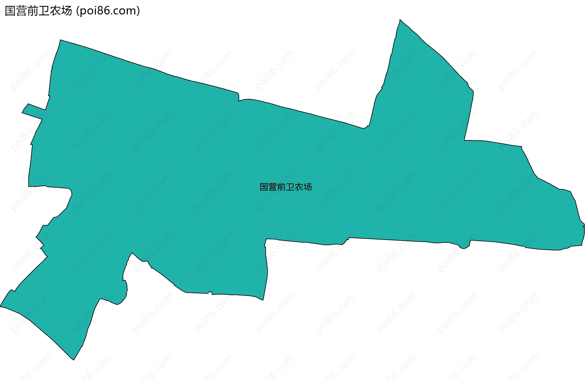 国营前卫农场边界地图