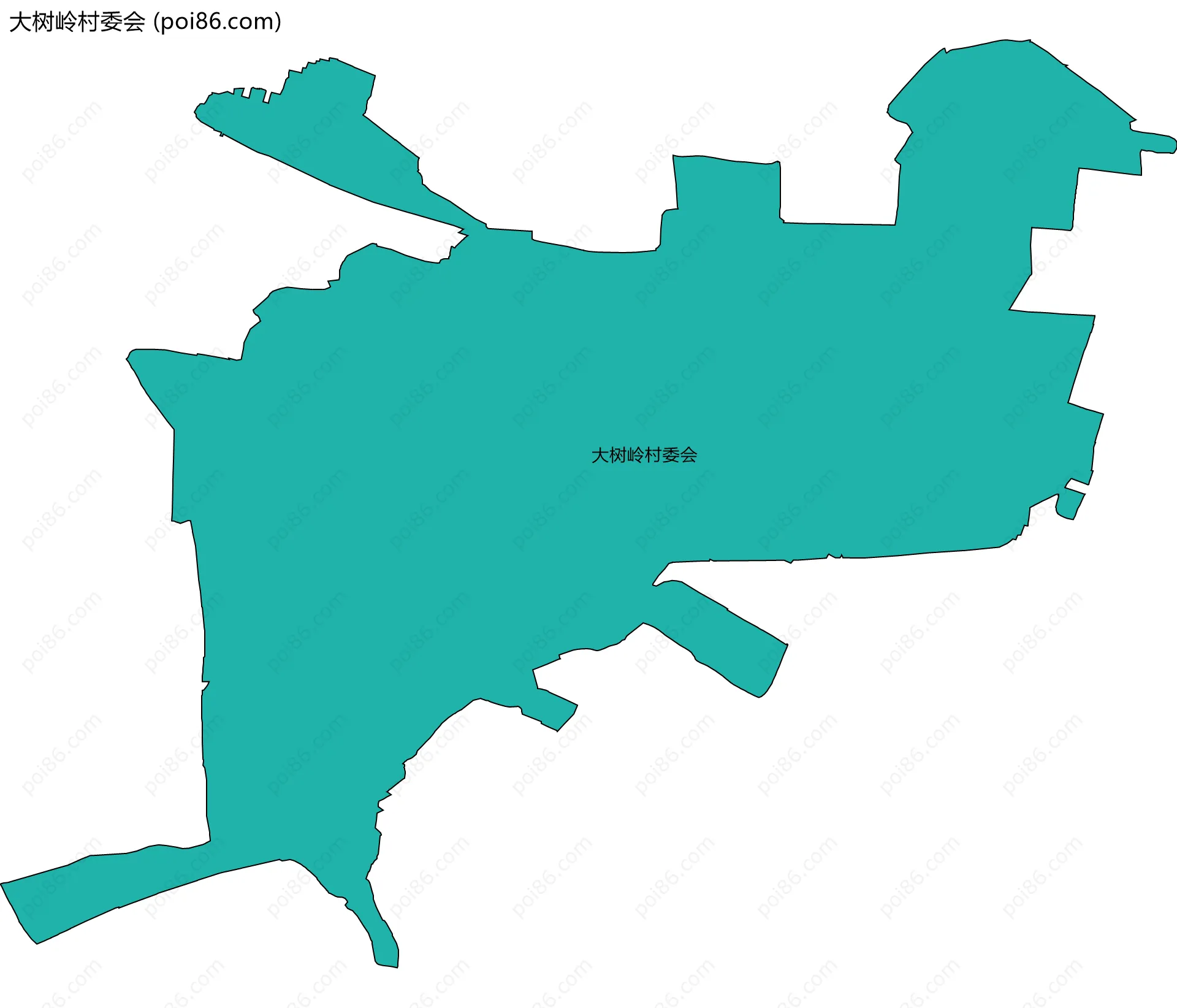 大树岭村委会边界地图