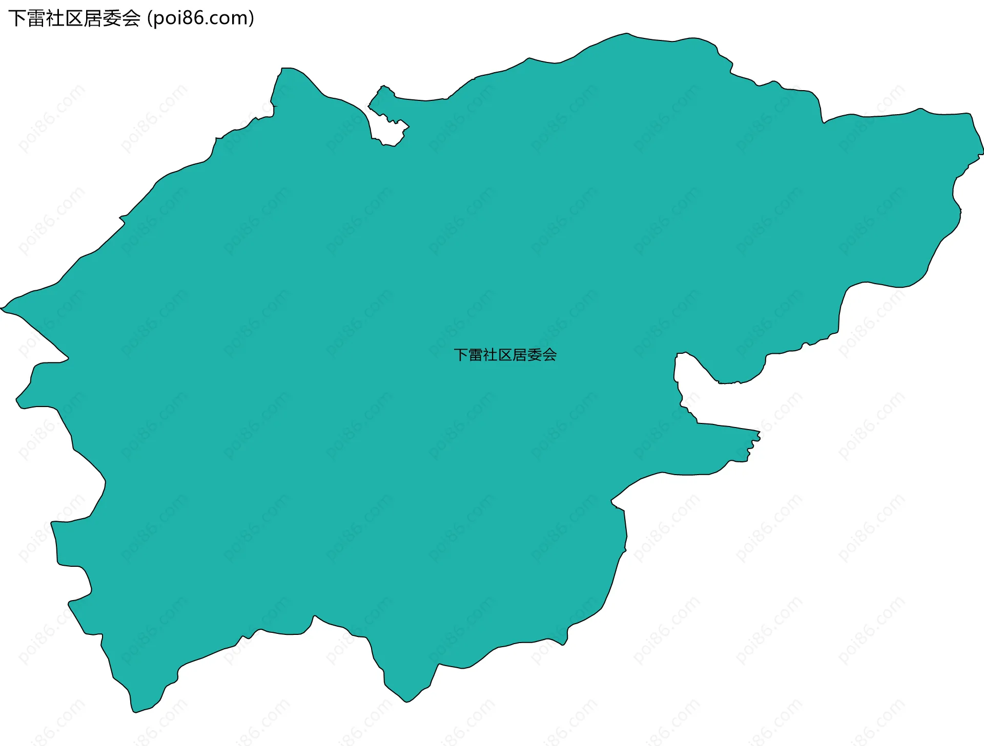 下雷社区居委会边界地图