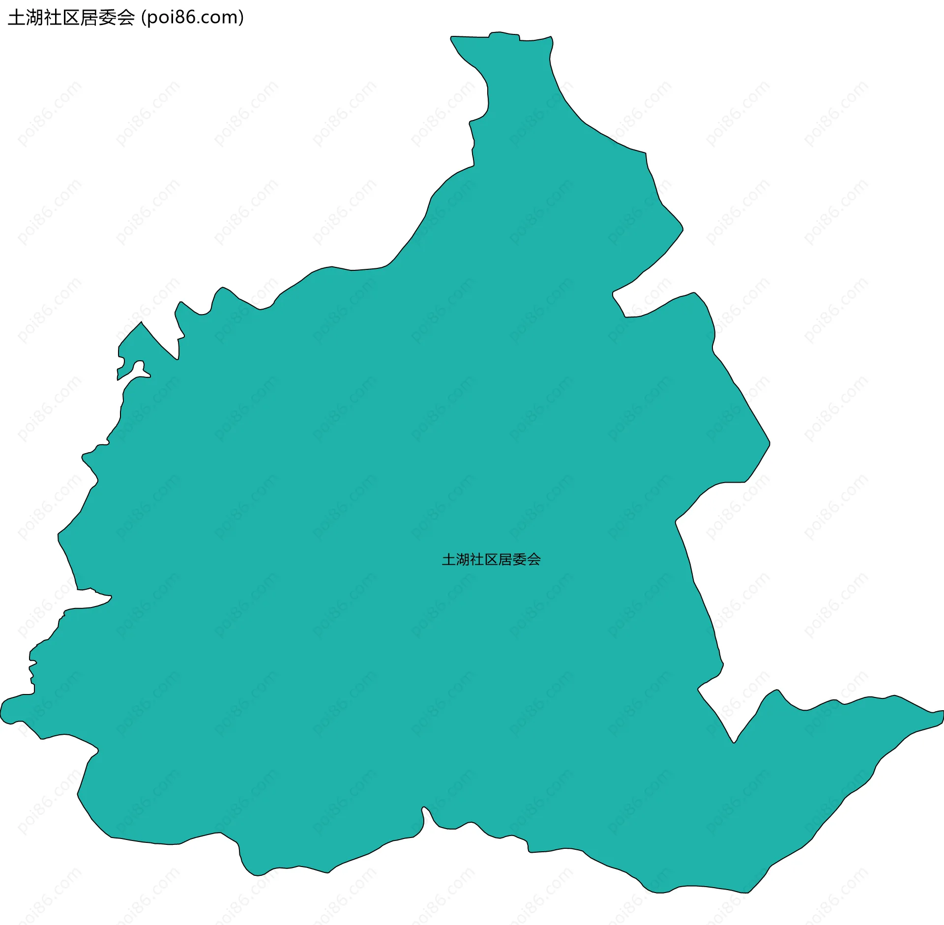 土湖社区居委会边界地图