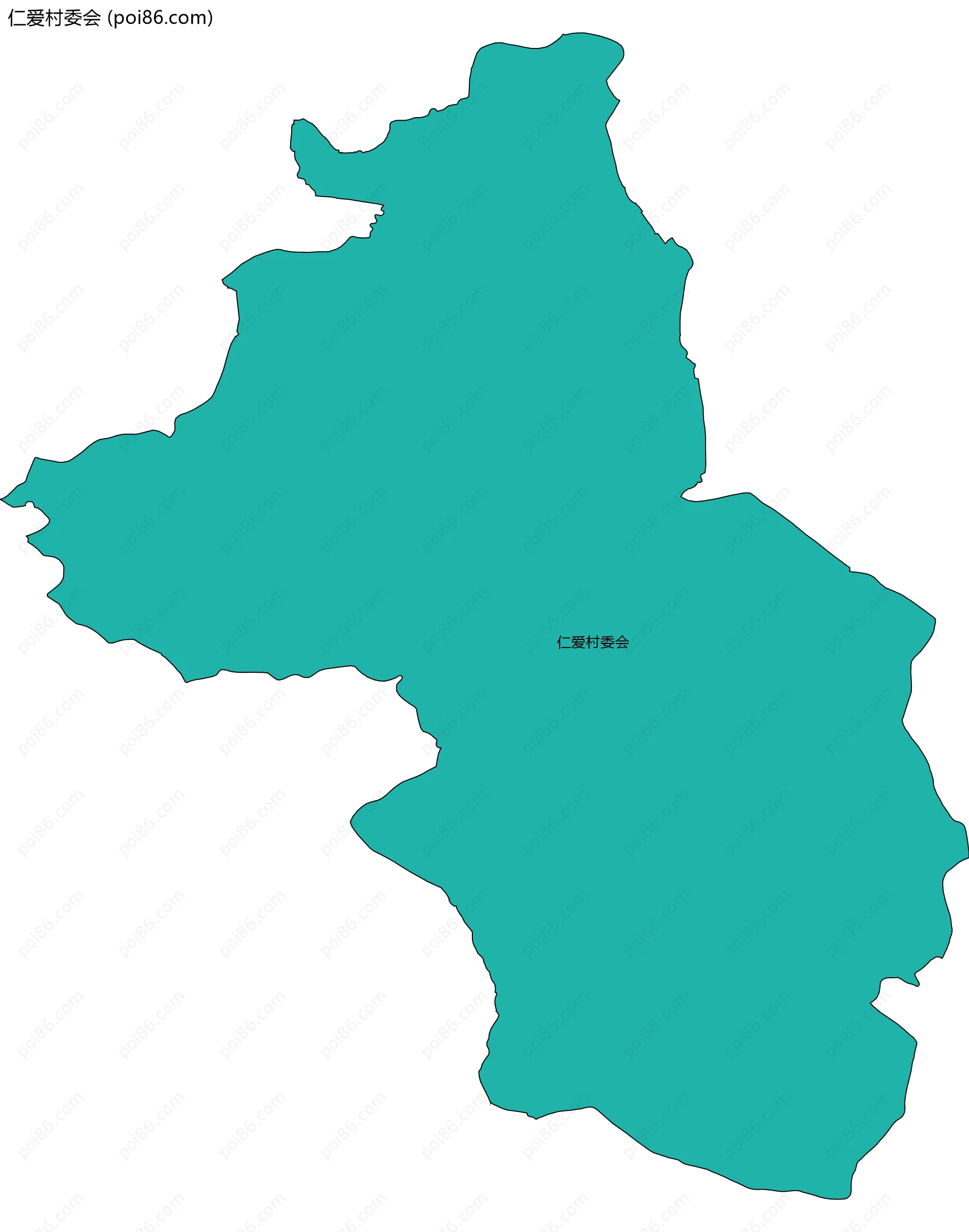 仁爱村委会边界地图