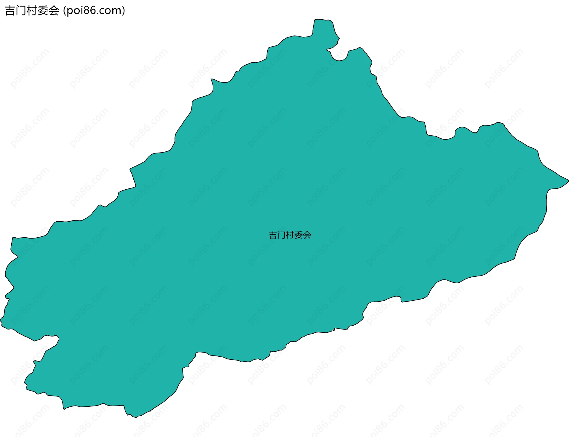 吉门村委会边界地图