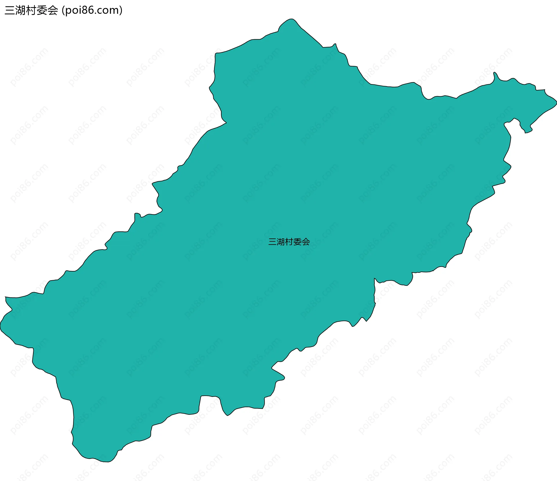 三湖村委会边界地图