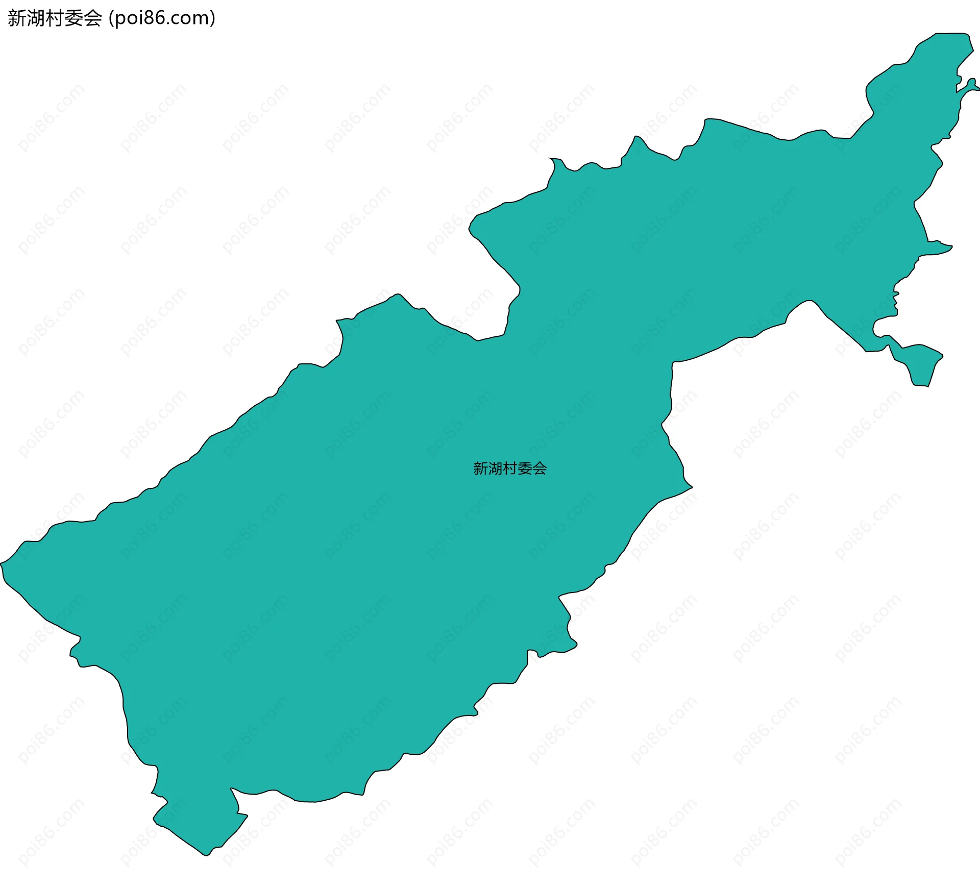 新湖村委会边界地图