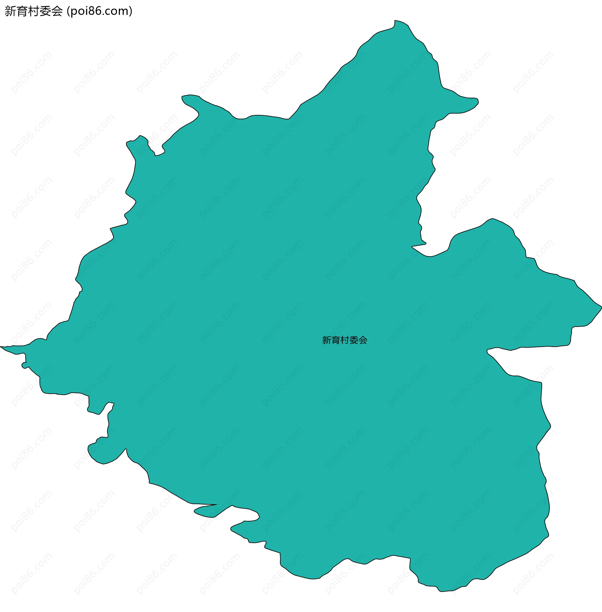 新育村委会边界地图