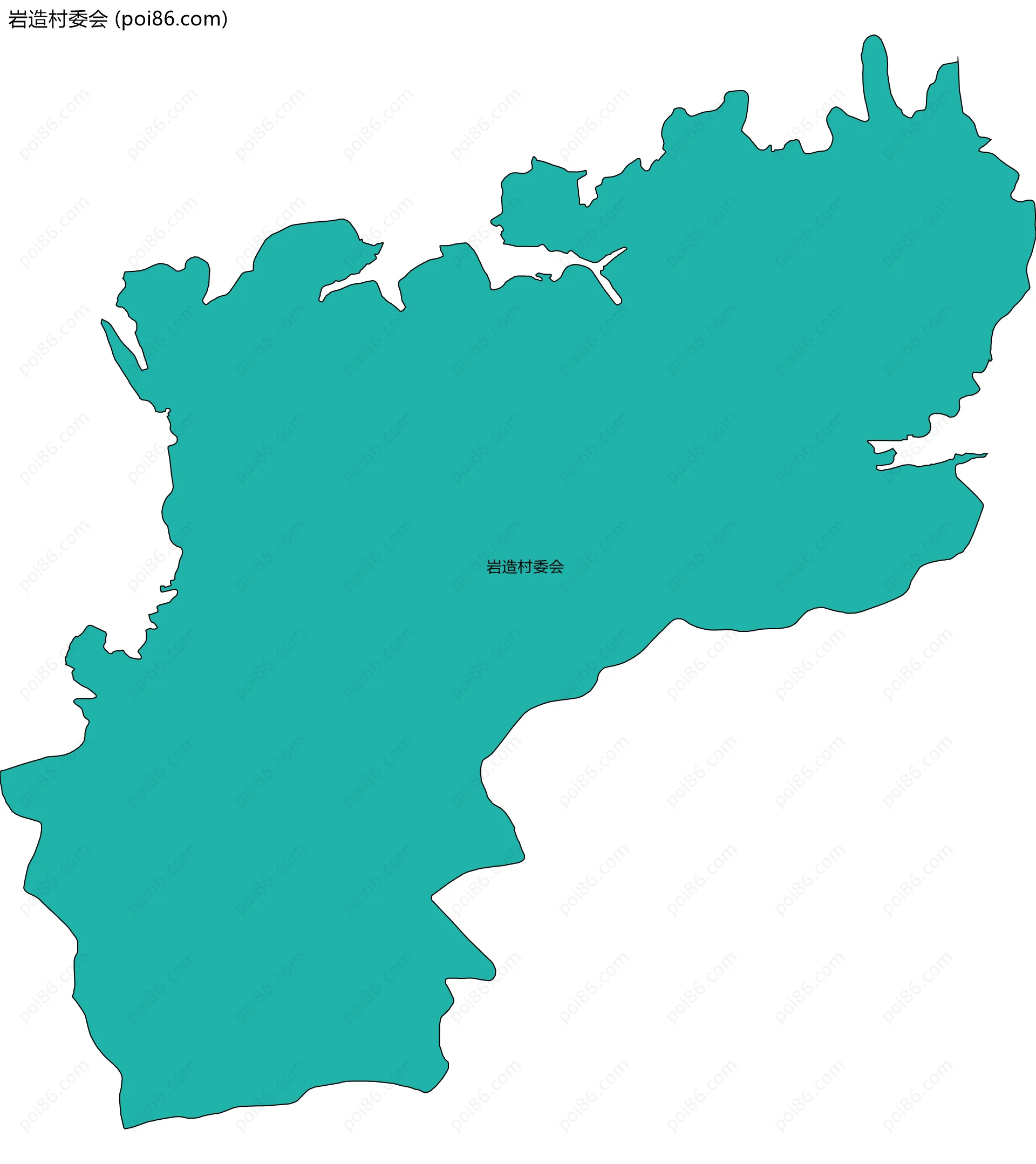 岩造村委会边界地图