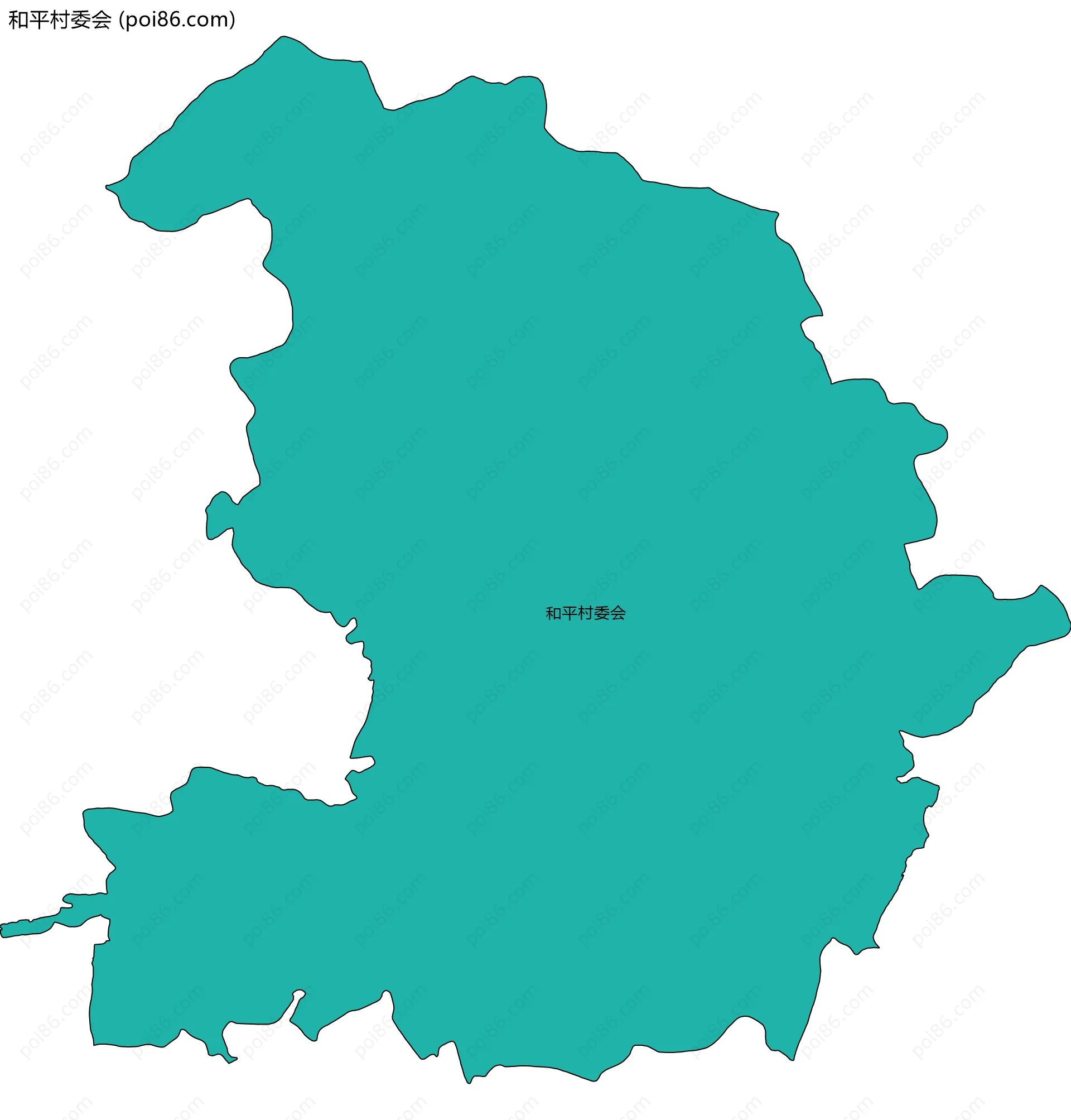 和平村委会边界地图