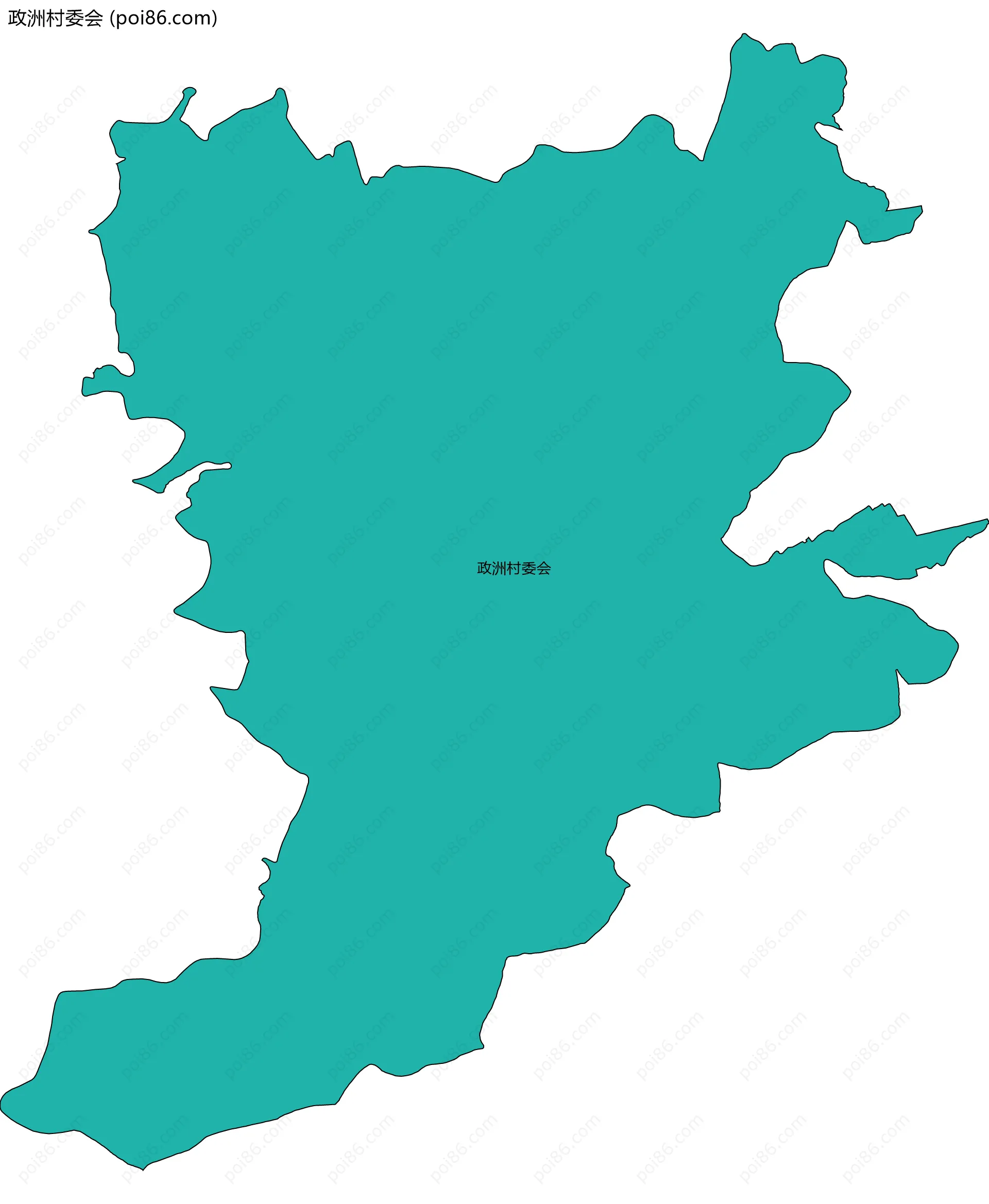 政洲村委会边界地图