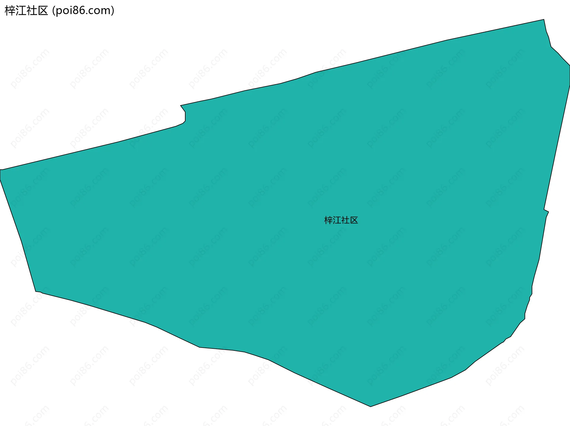 梓江社区边界地图