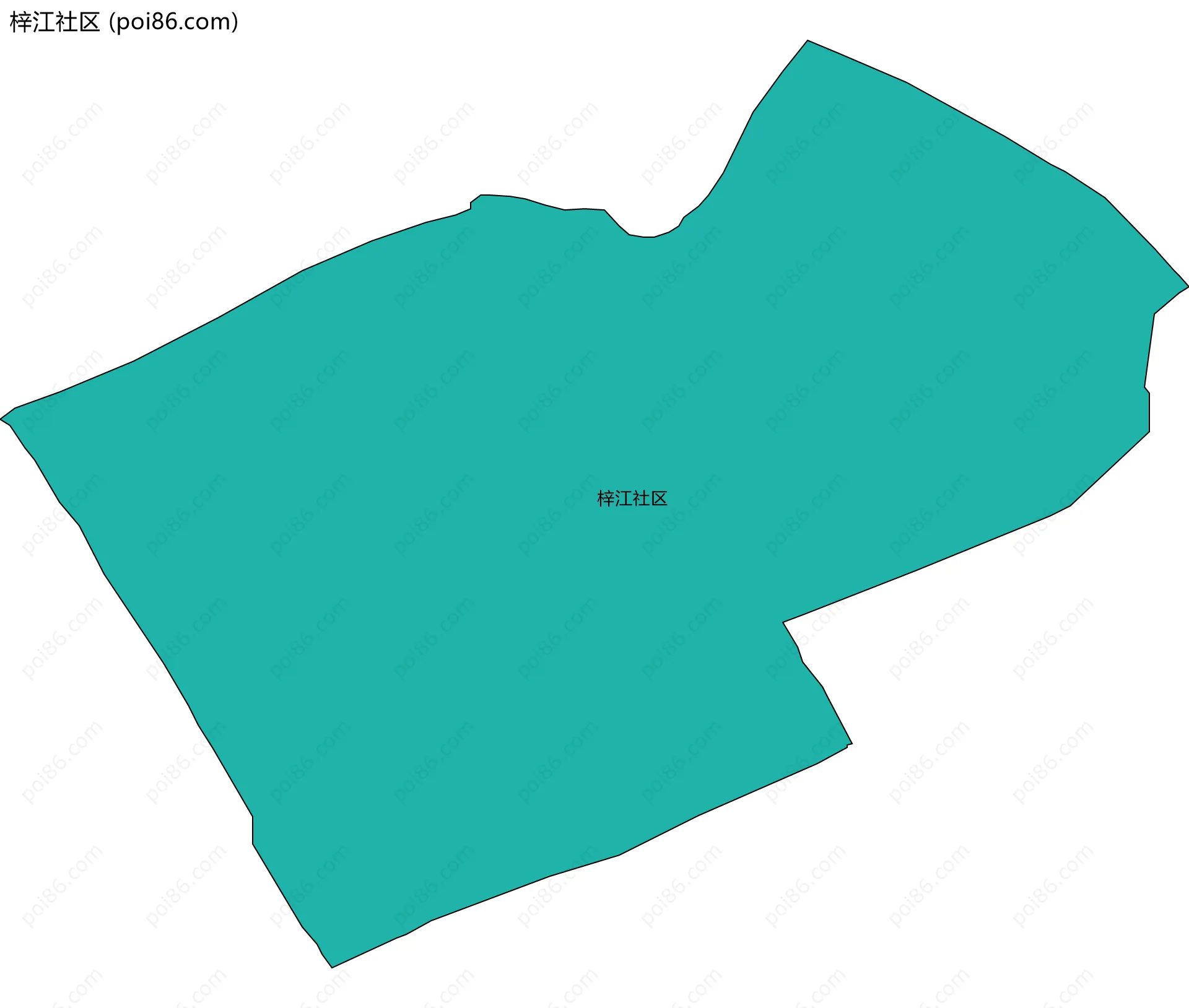 梓江社区边界地图