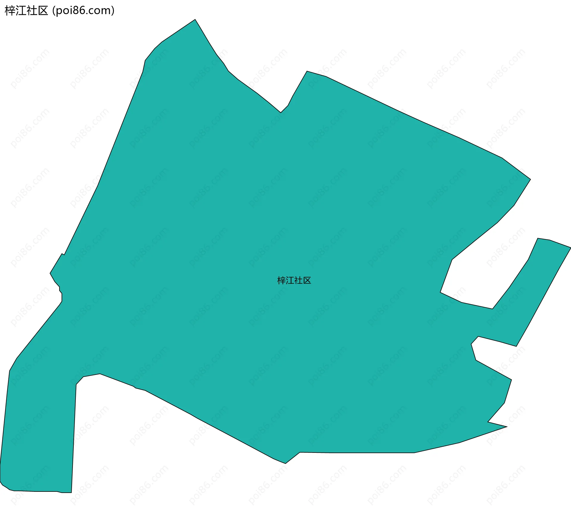 梓江社区边界地图