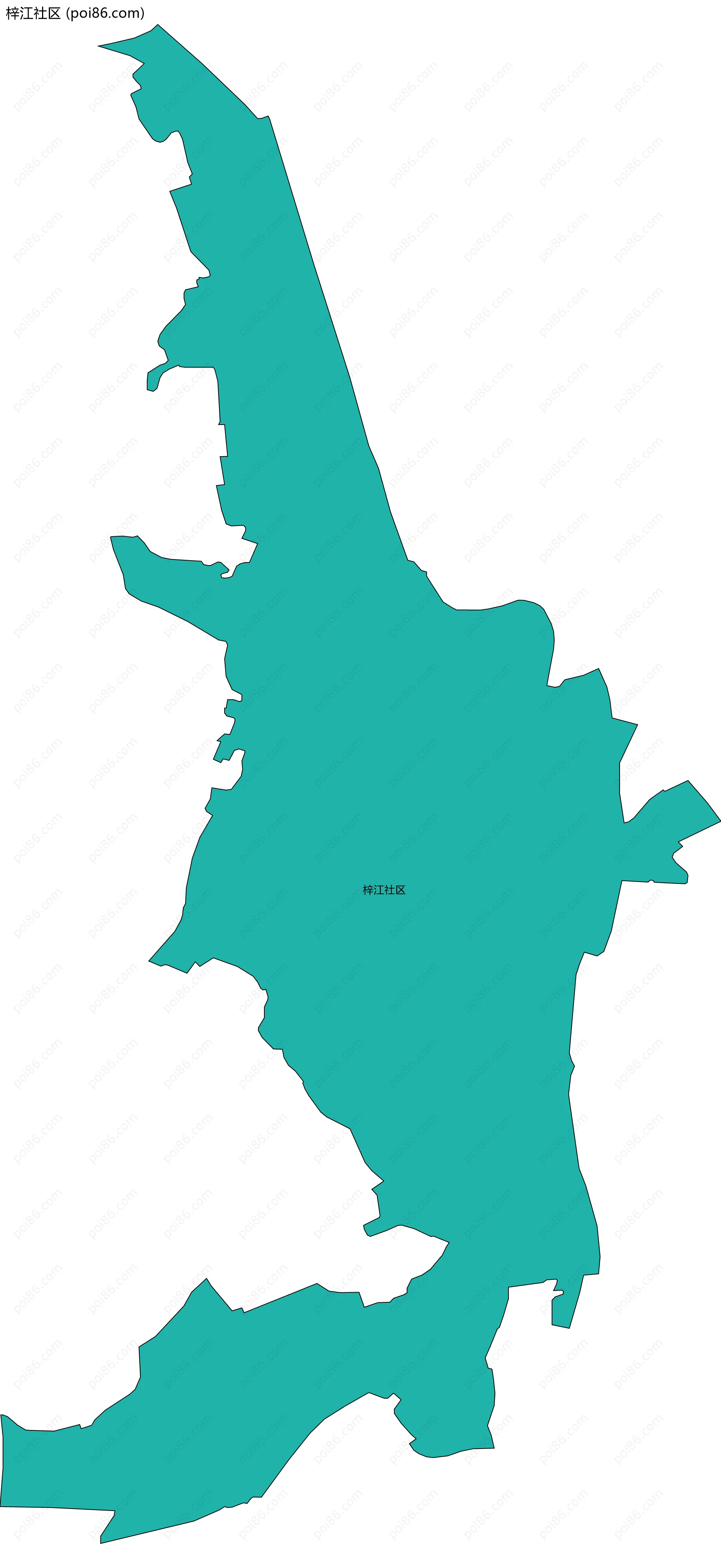 梓江社区边界地图