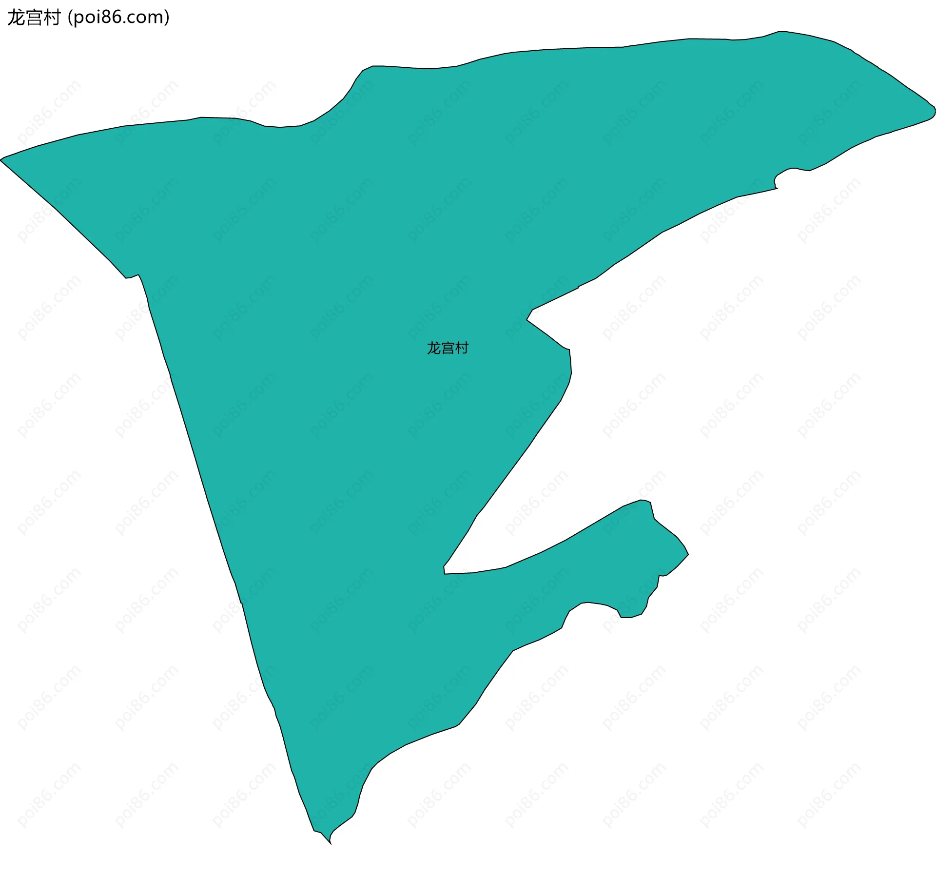 龙宫村边界地图
