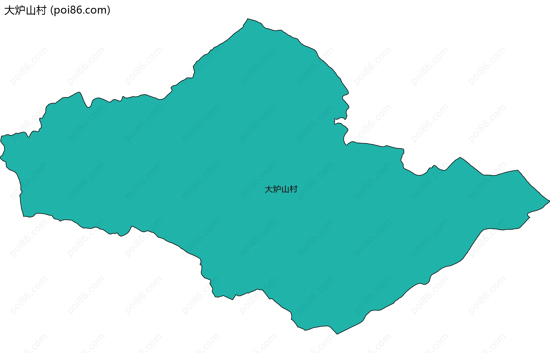 大炉山村边界地图