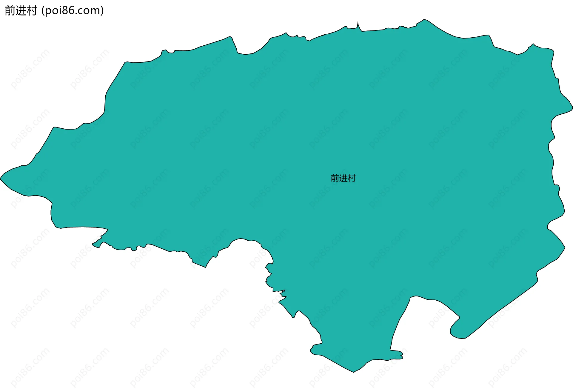 前进村边界地图