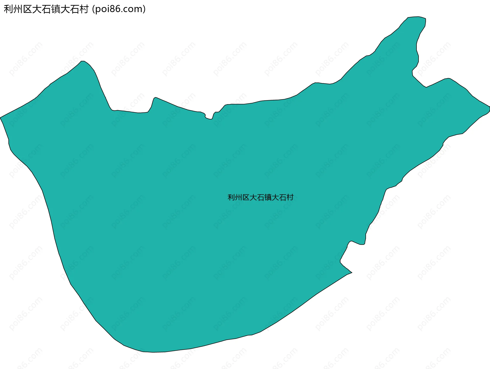 利州区大石镇大石村边界地图