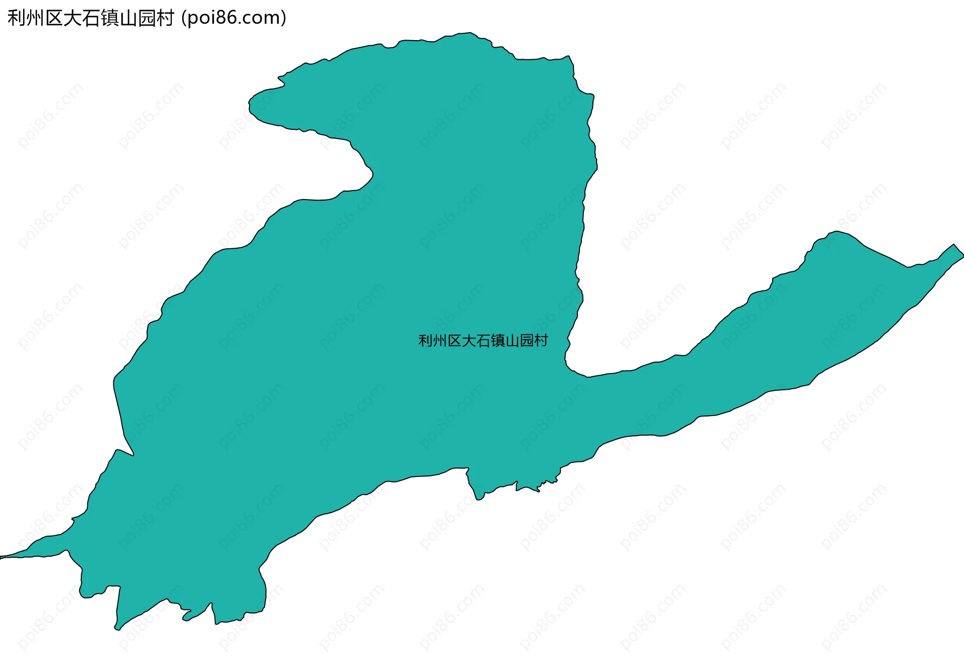 利州区大石镇山园村边界地图