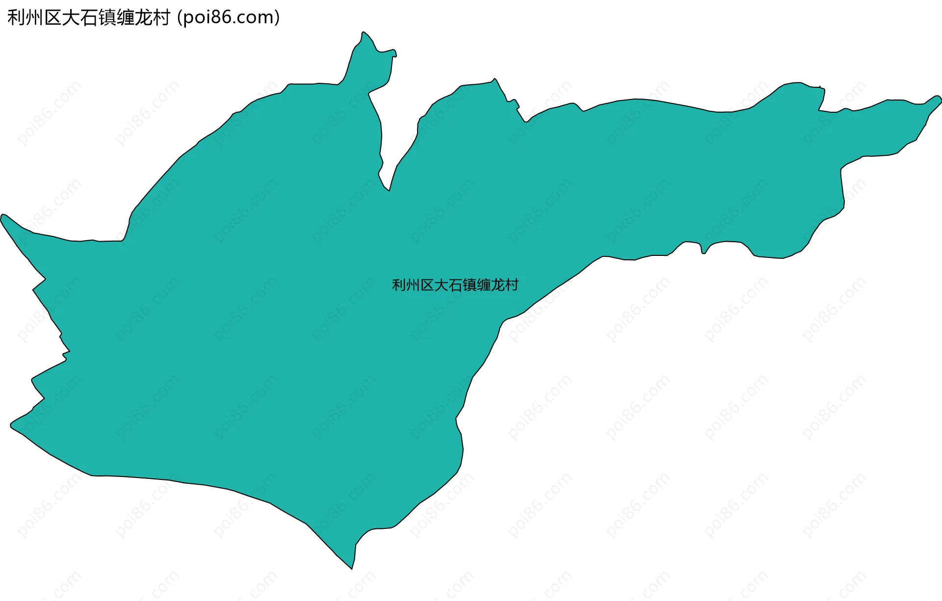 利州区大石镇缠龙村边界地图