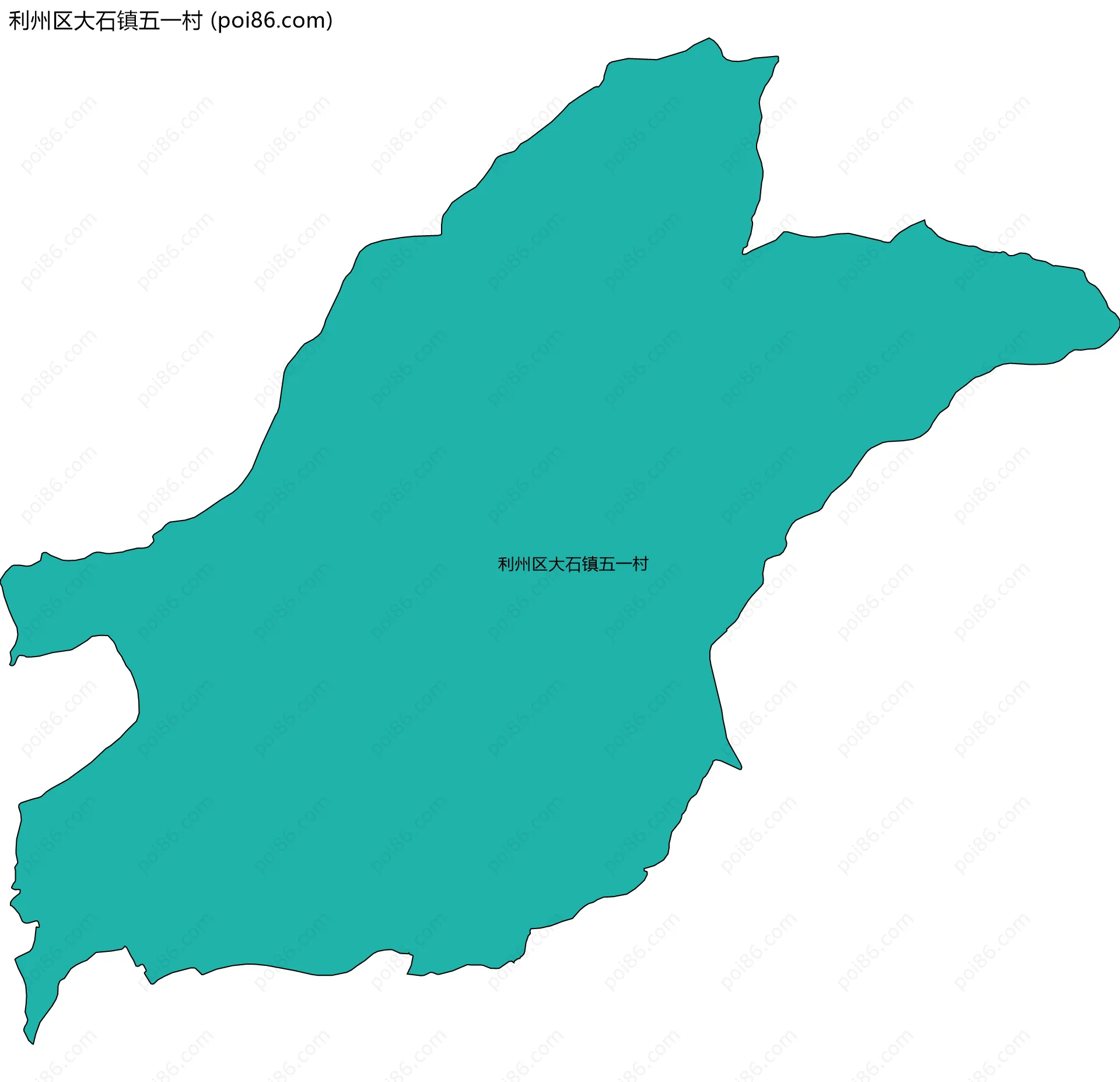 利州区大石镇五一村边界地图