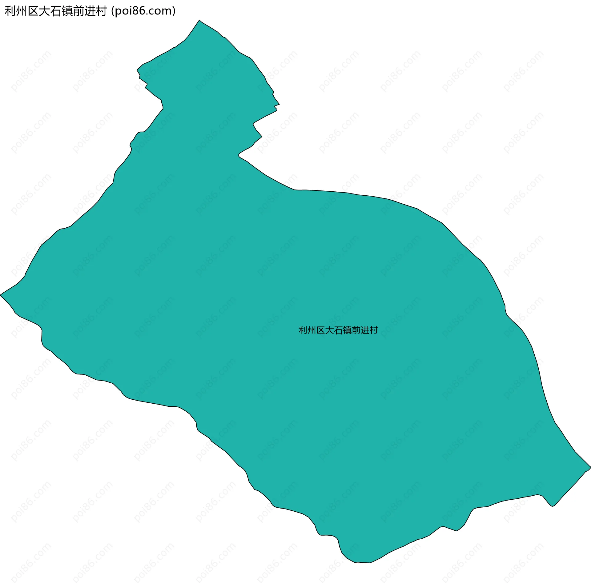 利州区大石镇前进村边界地图
