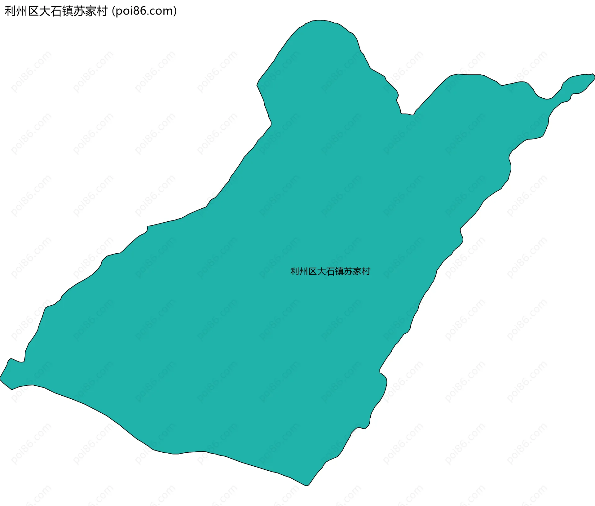 利州区大石镇苏家村边界地图