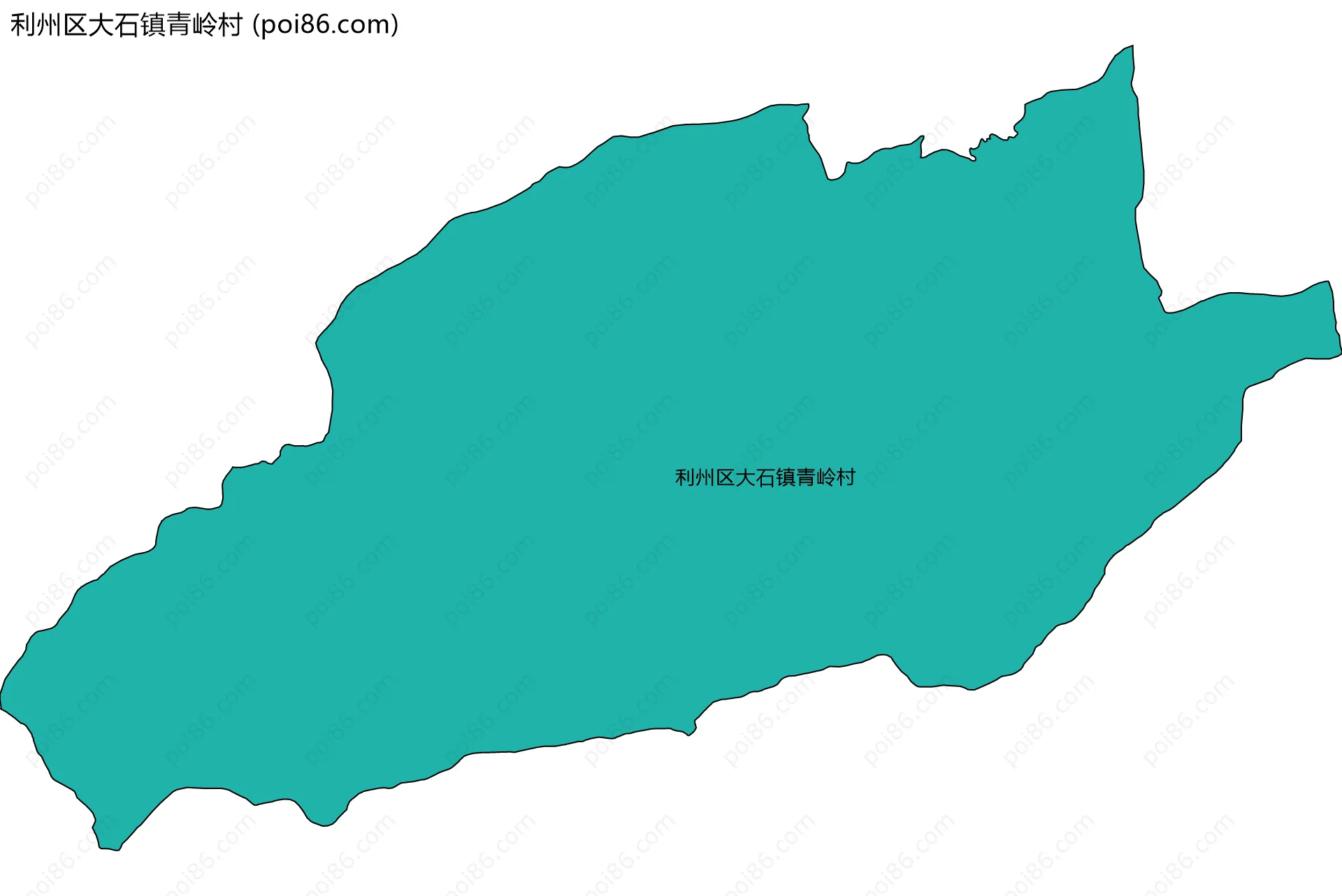 利州区大石镇青岭村边界地图