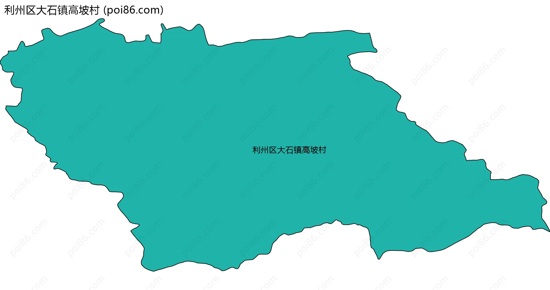 利州区大石镇高坡村边界地图